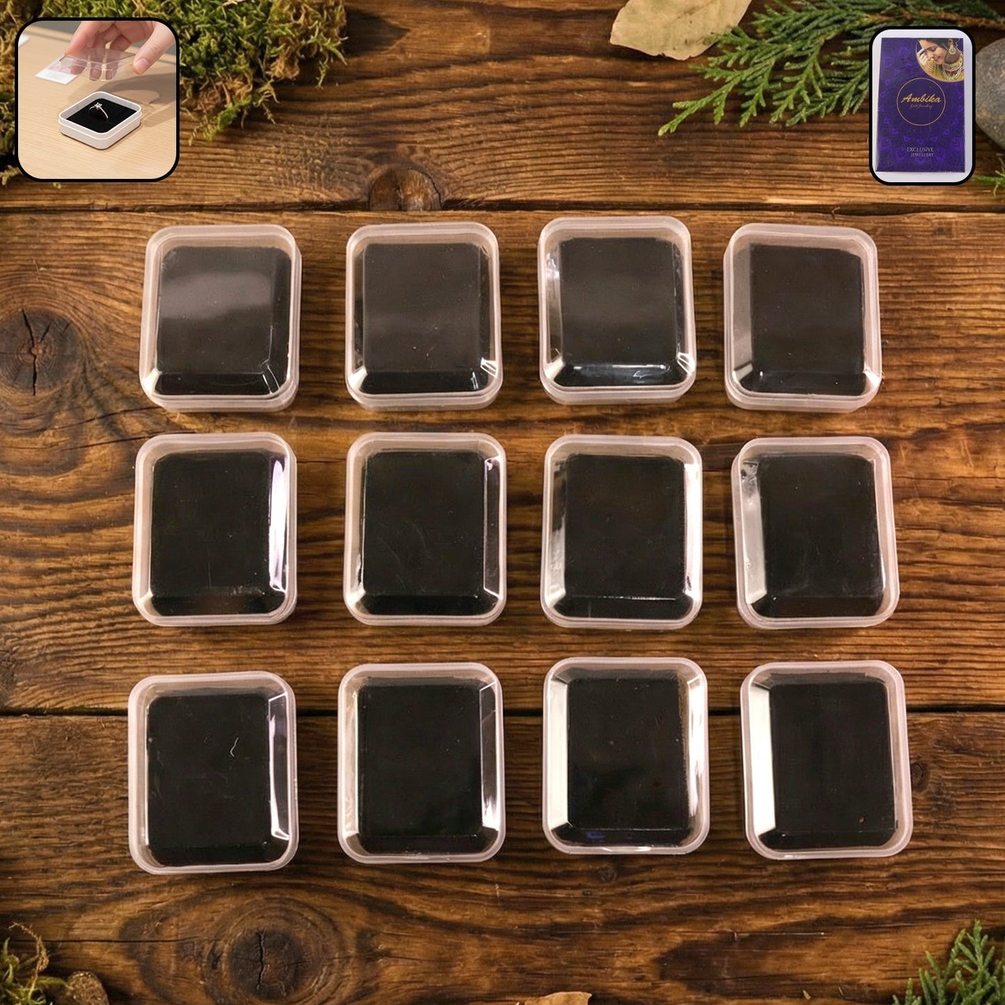 Mini Jewellery Storage Box for Rings, Earrings & Small Accessories (12 Pc)