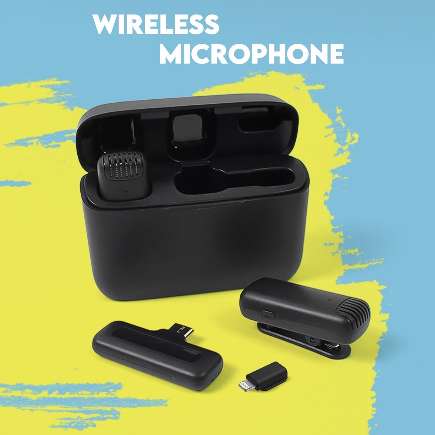 Wireless Microphones, Collar Mic for All Smart Phone / Type-C (1 Set)