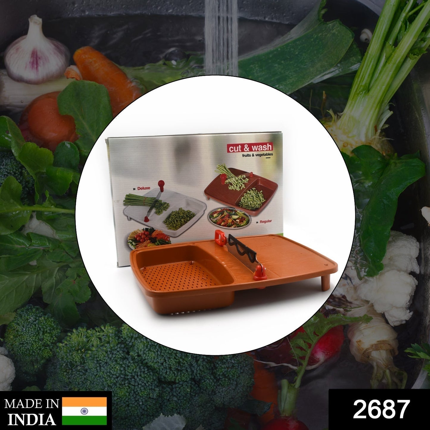 Cut & Wash Box & Tray – Versatile Kitchen Tool for Fruits & Vegetables
