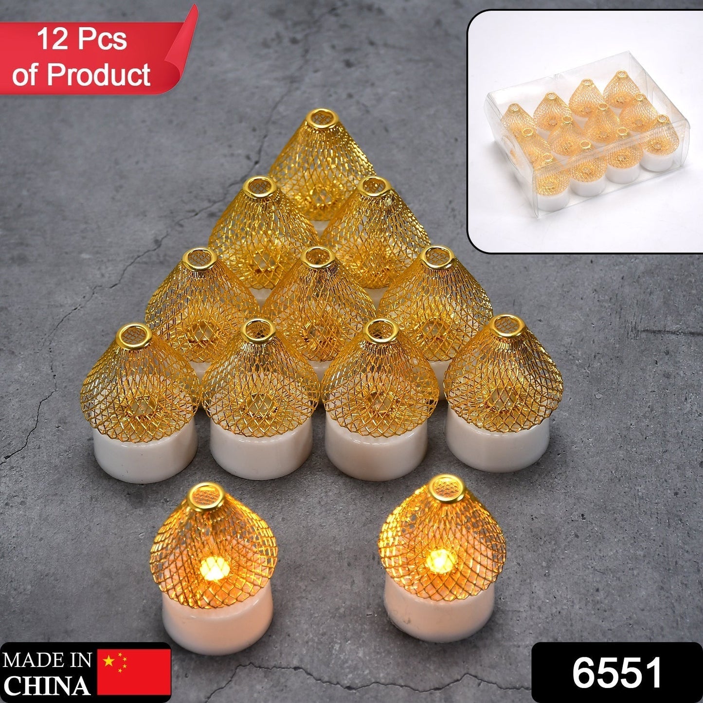 12Pcs Flameless LED Tea Light Candles for Home & Event Decor