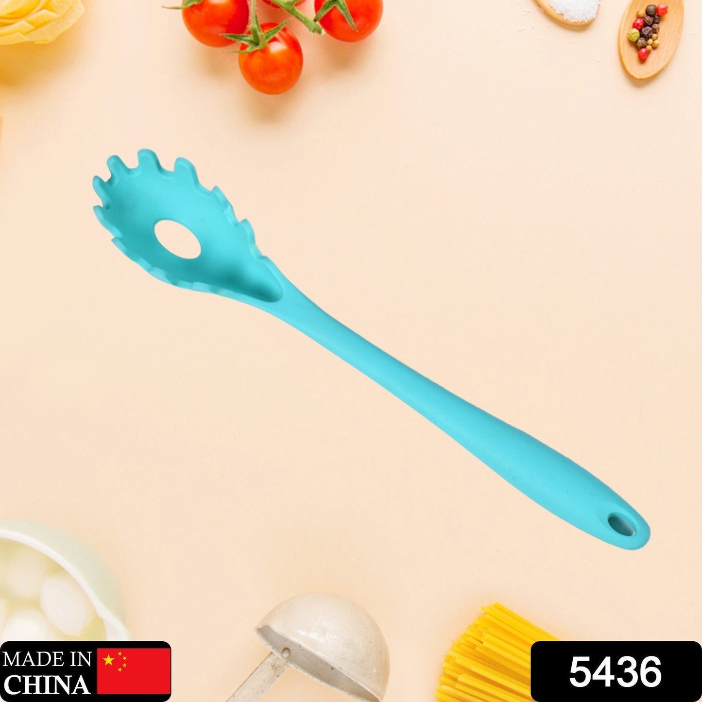 Pasta Fork Utensil - Heat-Resistant Non-Slip Spaghetti Serving Spoon (29cm)