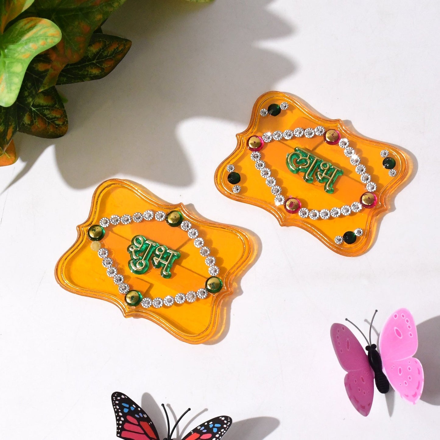Shubh Labh Decorative Wall Hangings (2 Pc)