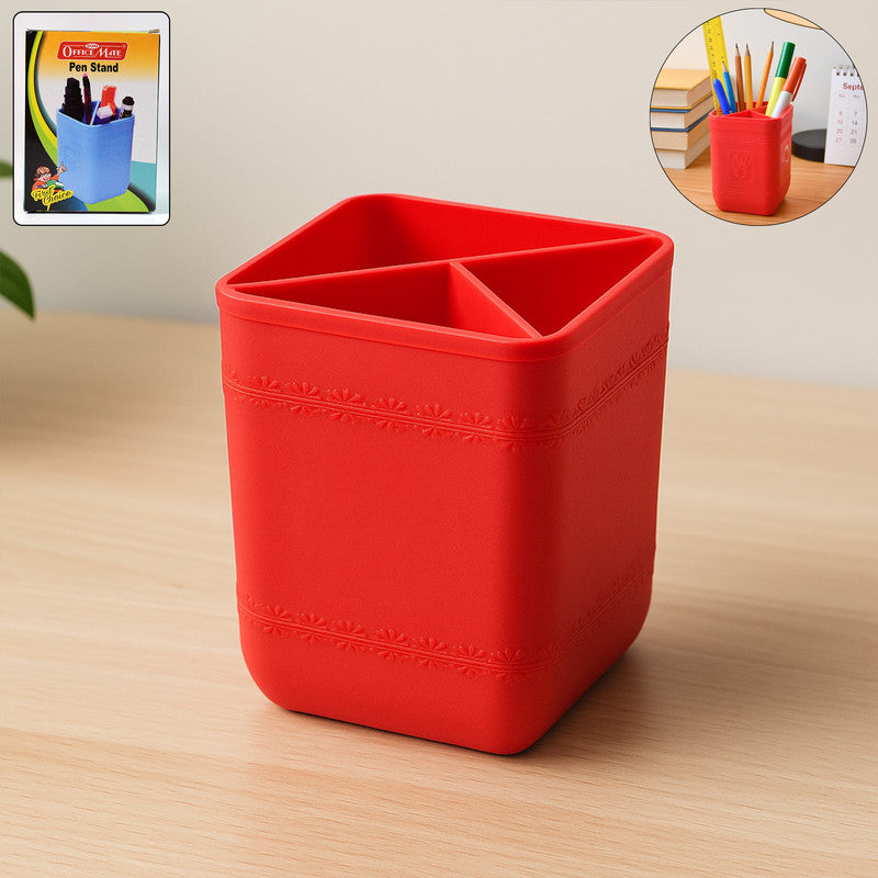 Officemate Pen Stand – Tri-Section Desk Organizer Stationery, Pens, Office Supplies