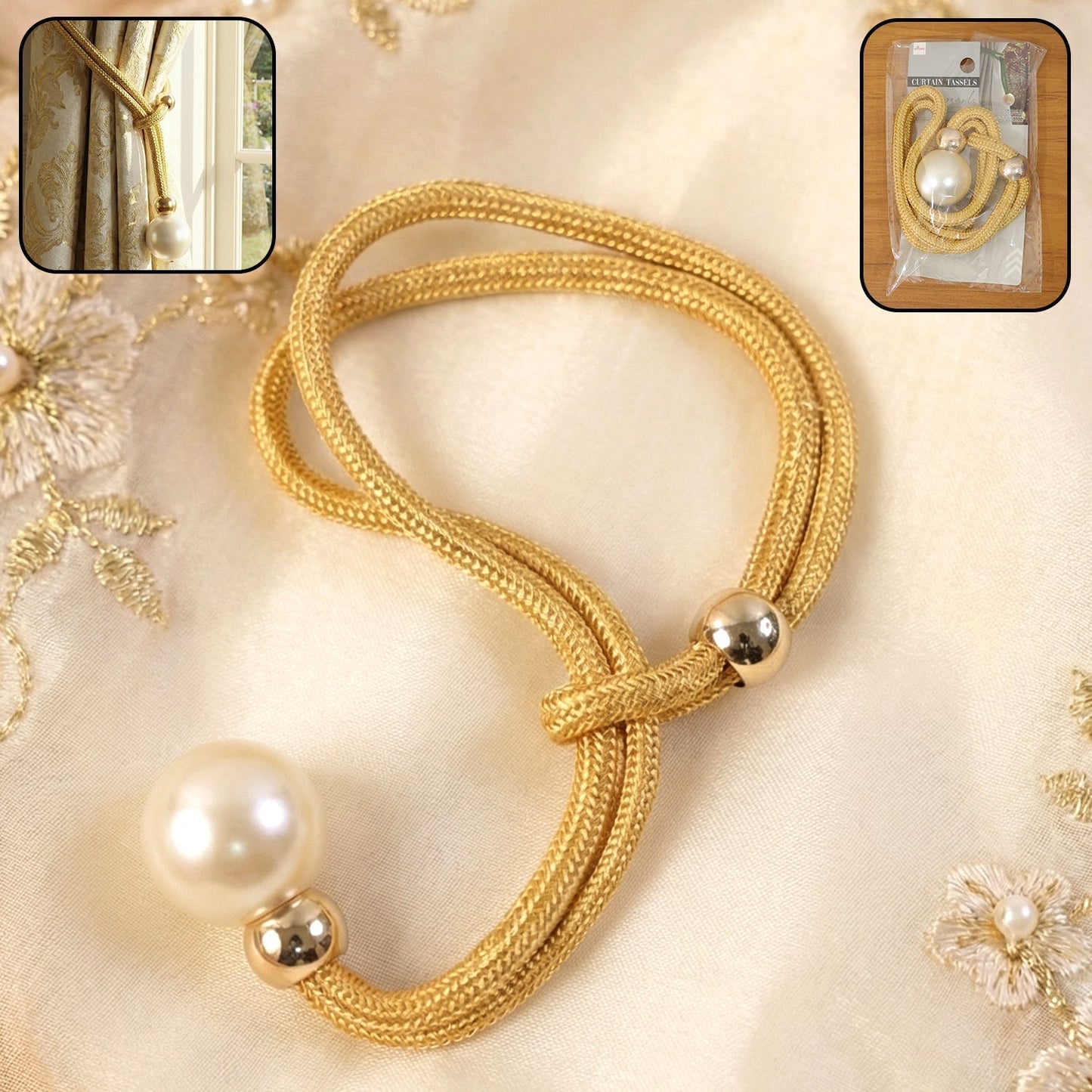 Premium Decorative Curtain Tieback (1 Pc)