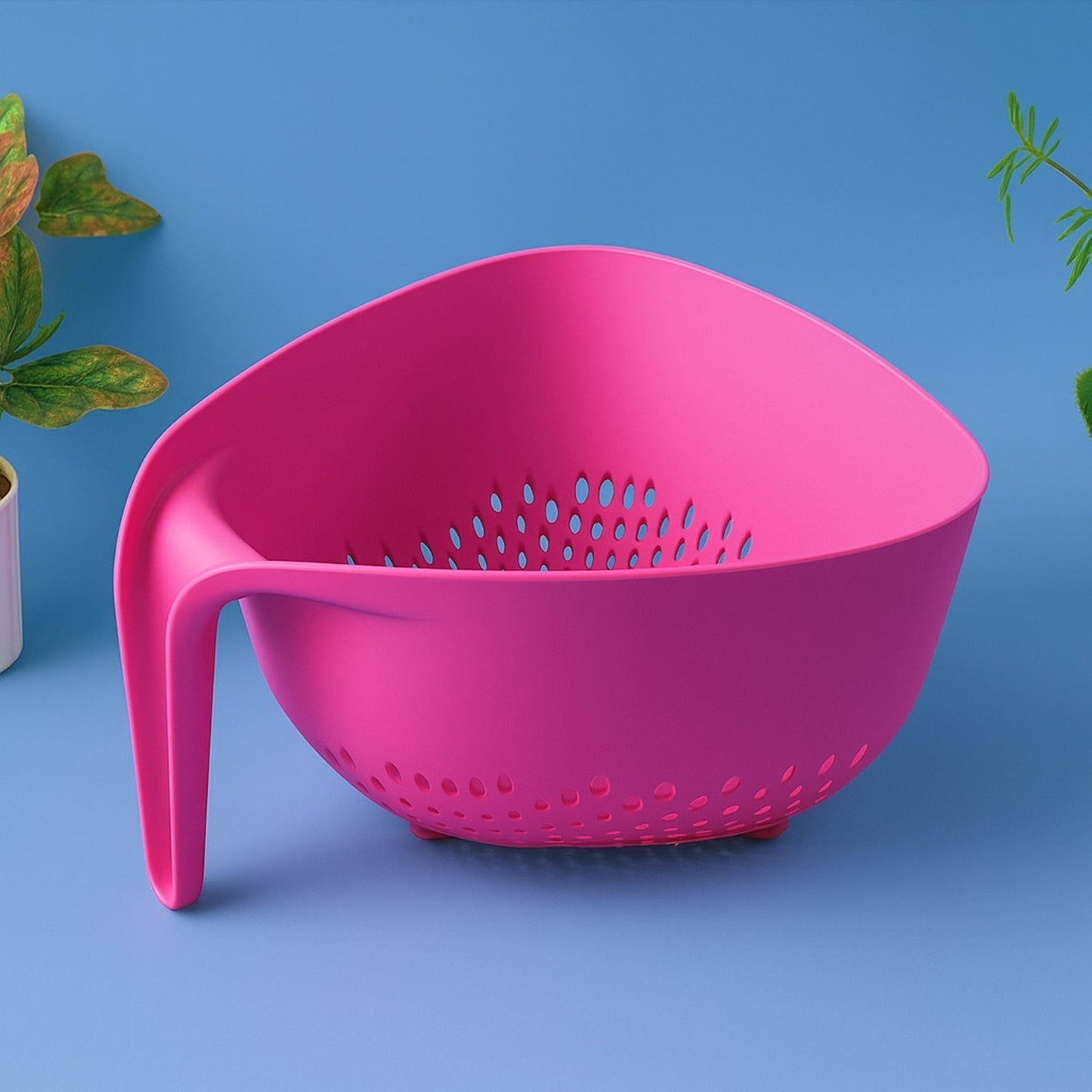 Supermom Plastic Premium Multipurpose Triangular Kitchen Colander (1 Pc)