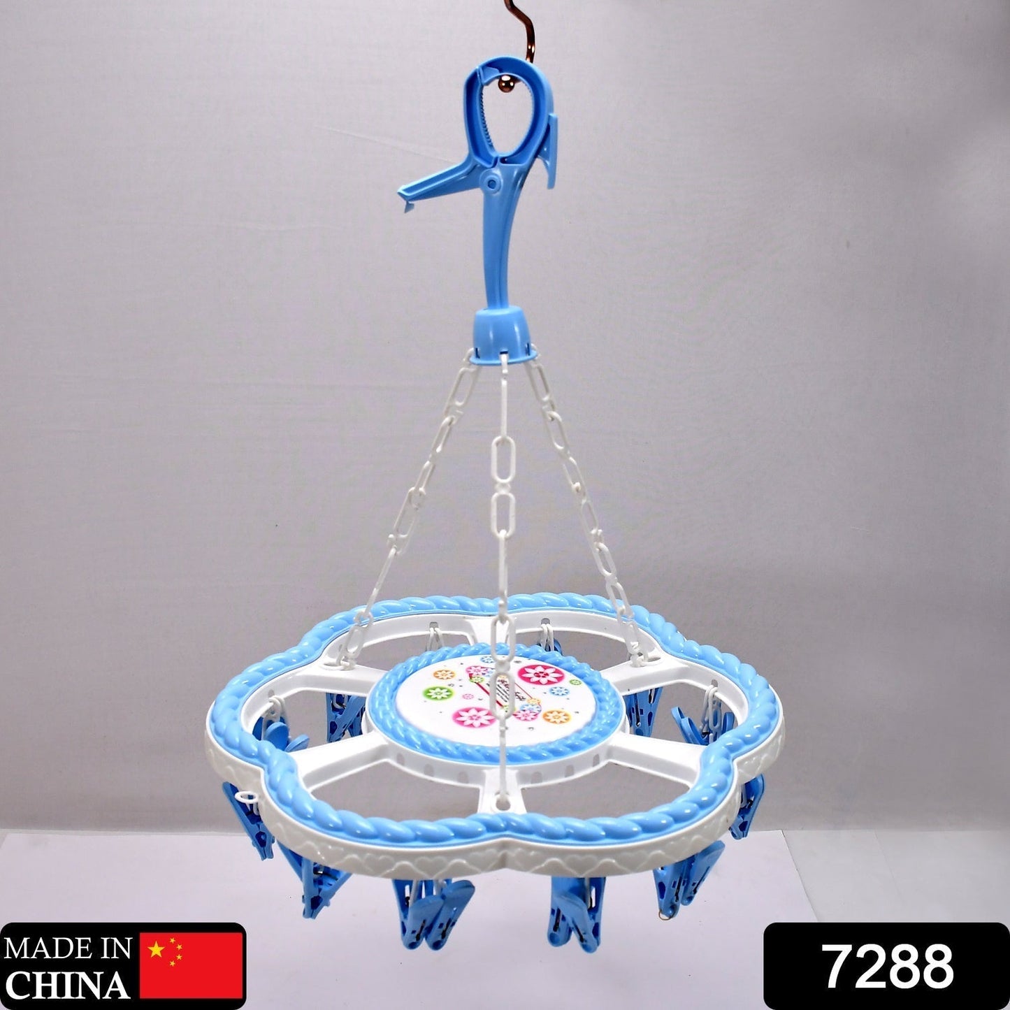 Flower Hanging Hanger 24 Clips Plastic Hanger