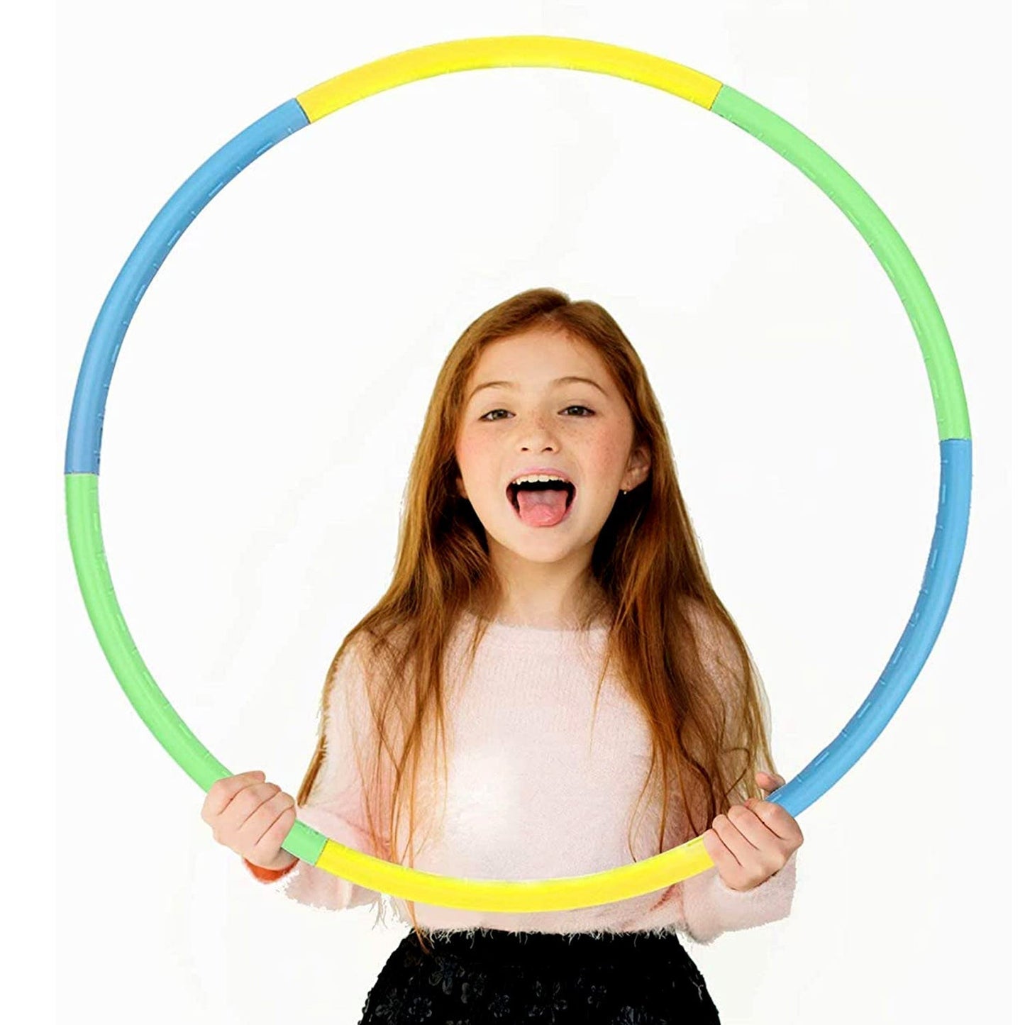 Hoops Hula Interlocking Exercise Ring for Fitness with Dia Meter Boys Girls and Adults (8 Pcs Set)