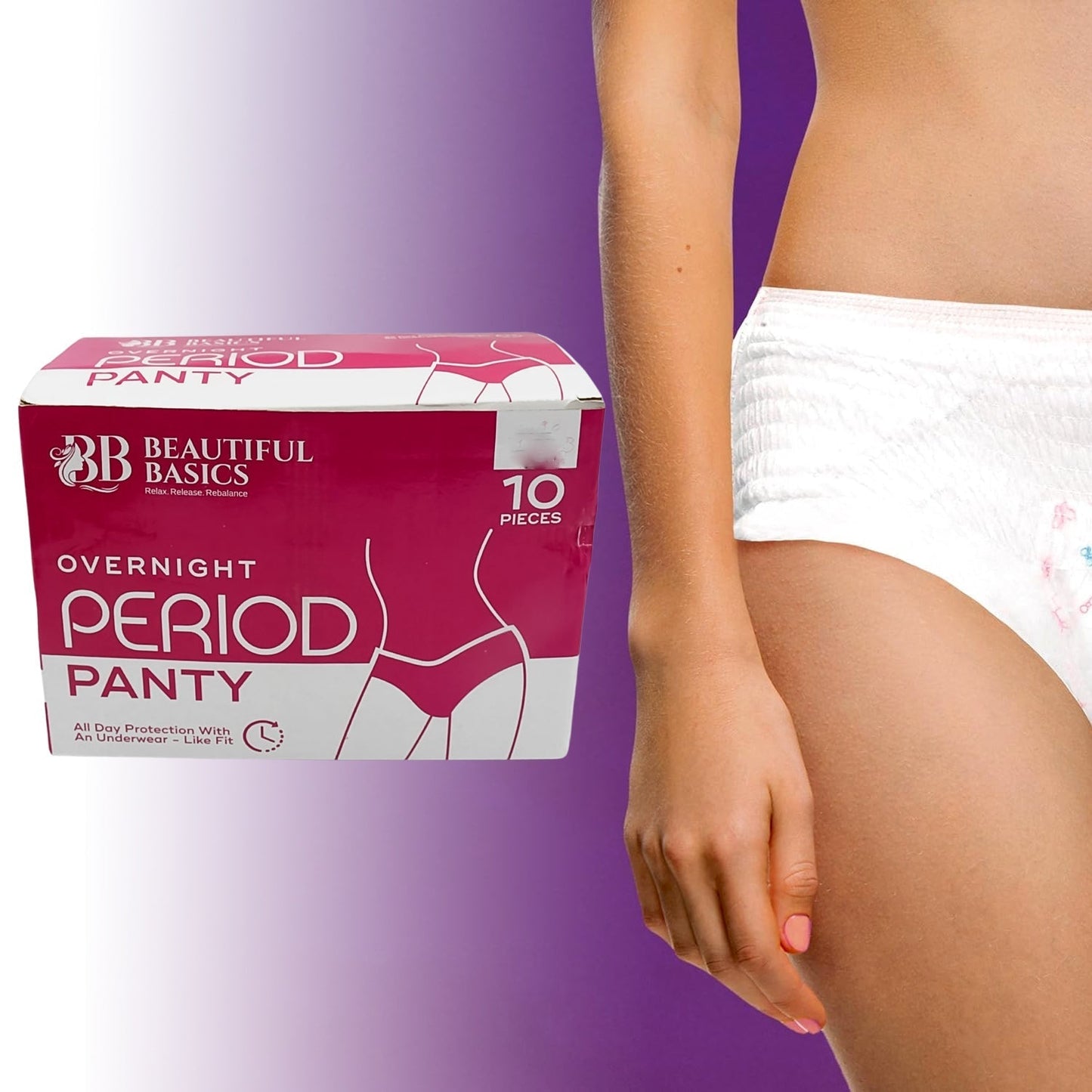 Women’s Emergency Travel Kit with Seamless Underwear Pantyliner 10 Pcs