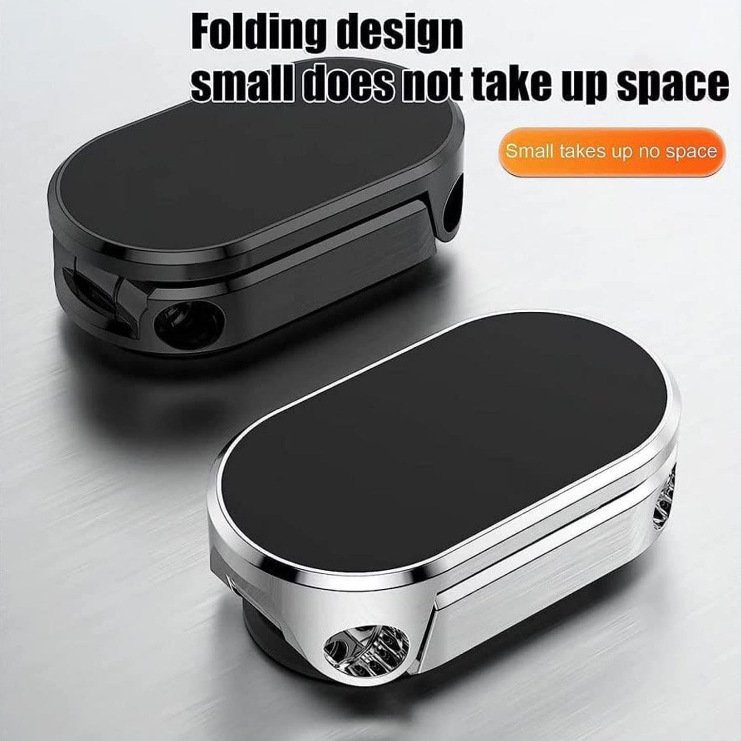 360° Rotating Magnetic Car Phone Holder in Metal (1 Pc, Folding)