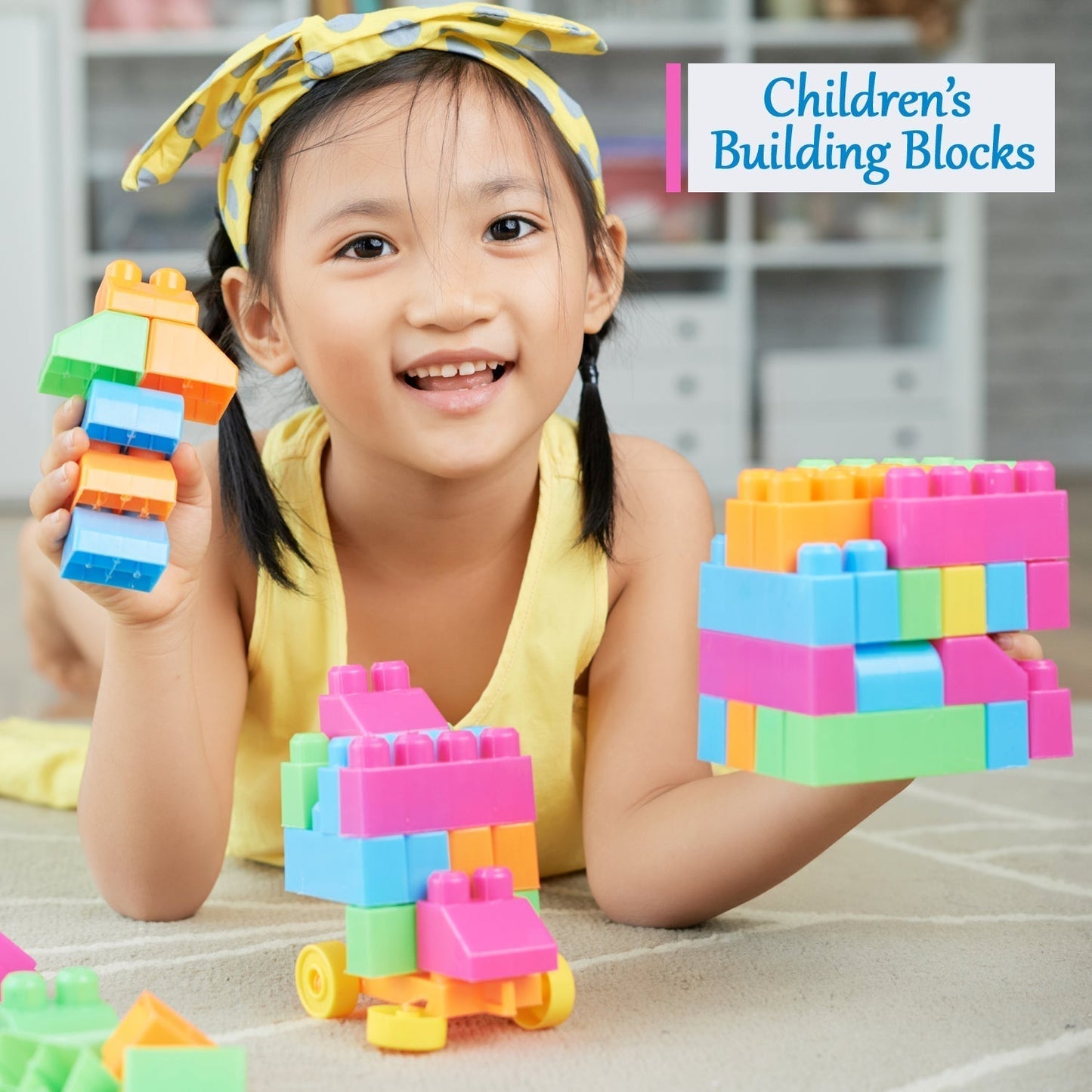 Multicolor Kids' Block Set for Fun & Learning (60 Pieces)