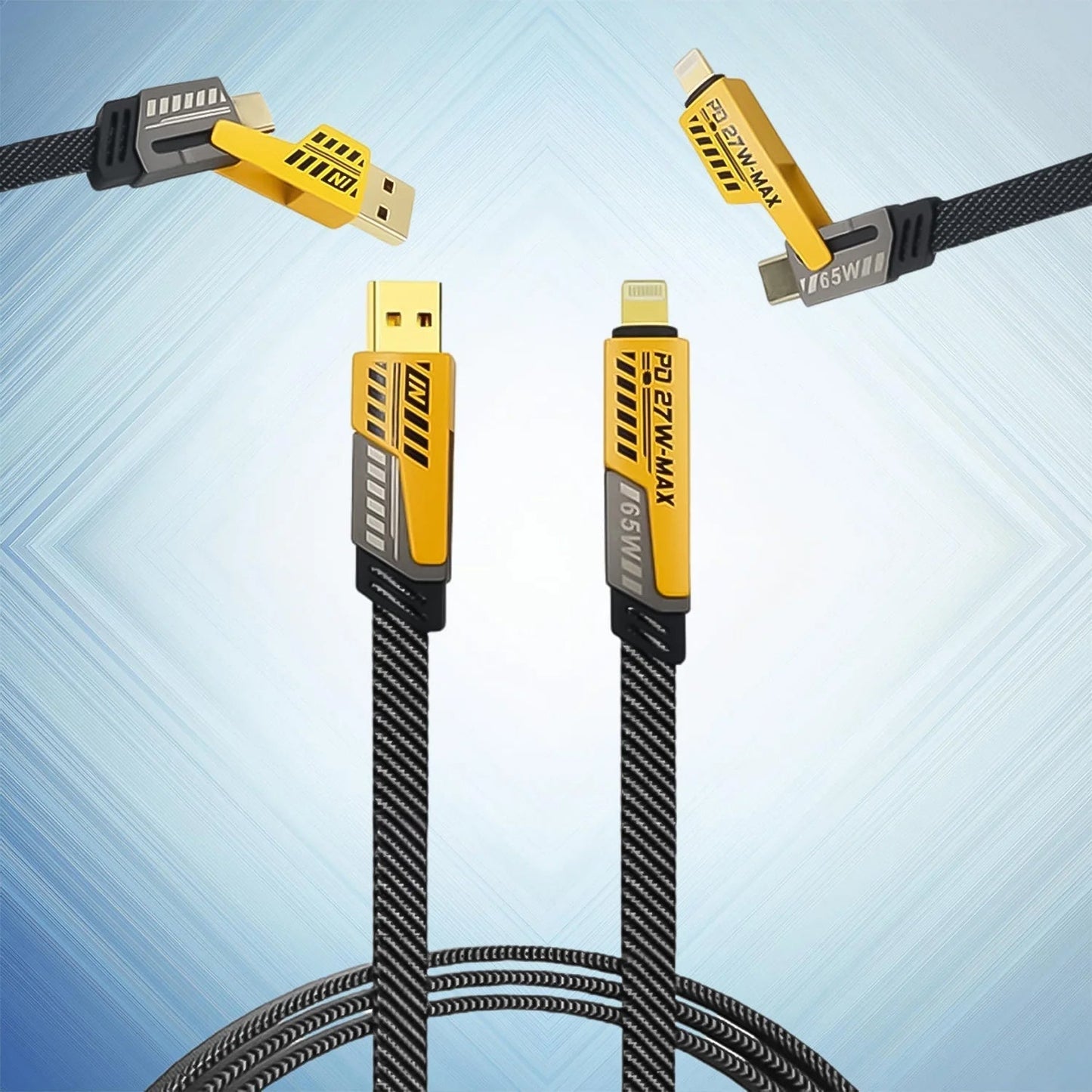 4 in 1 Fast Charging Cable With Multiport USB-C to Type C