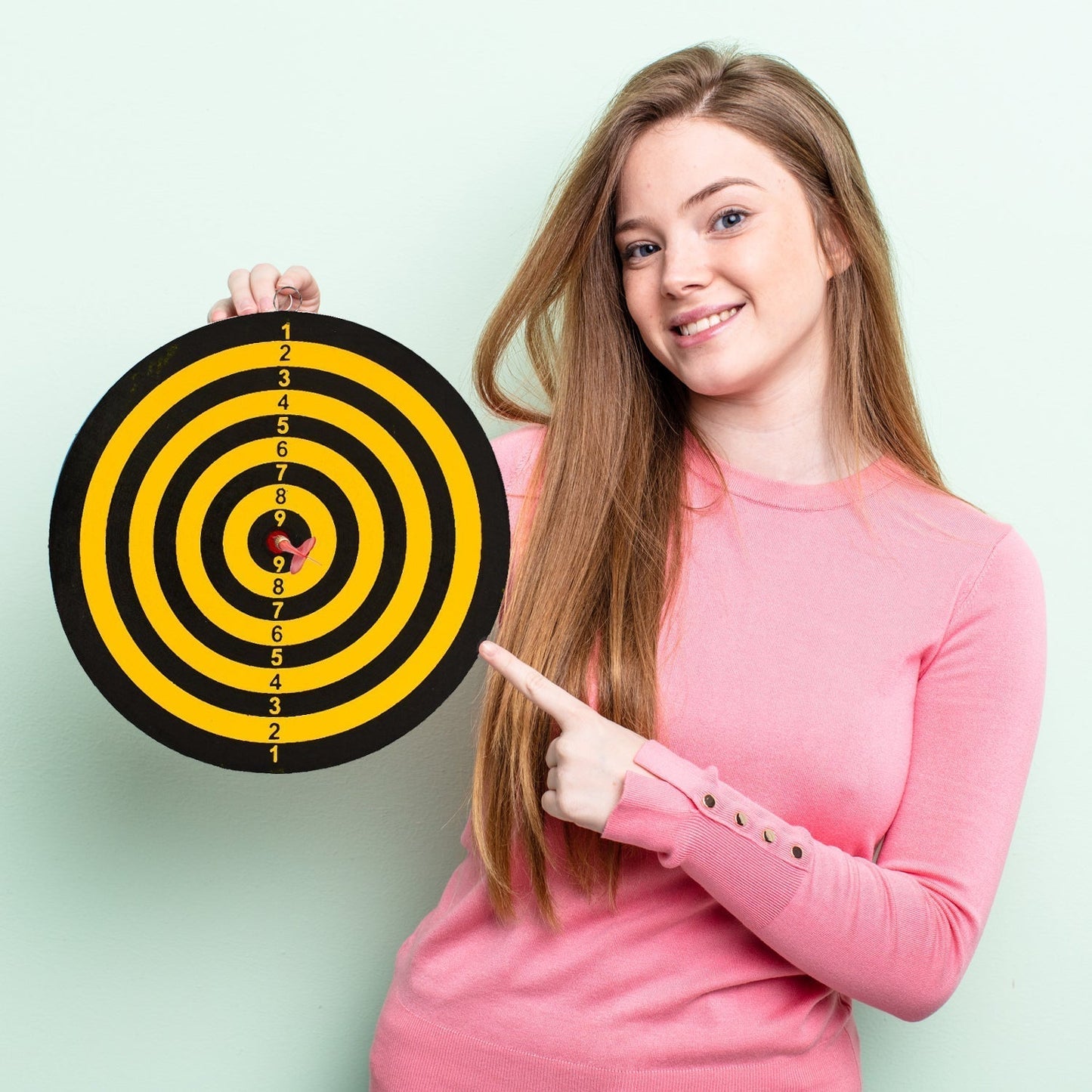 Small Dart Board with 2 Darts Set for Kids Children. Indoor Sports Games Board Game Dart Board Game.