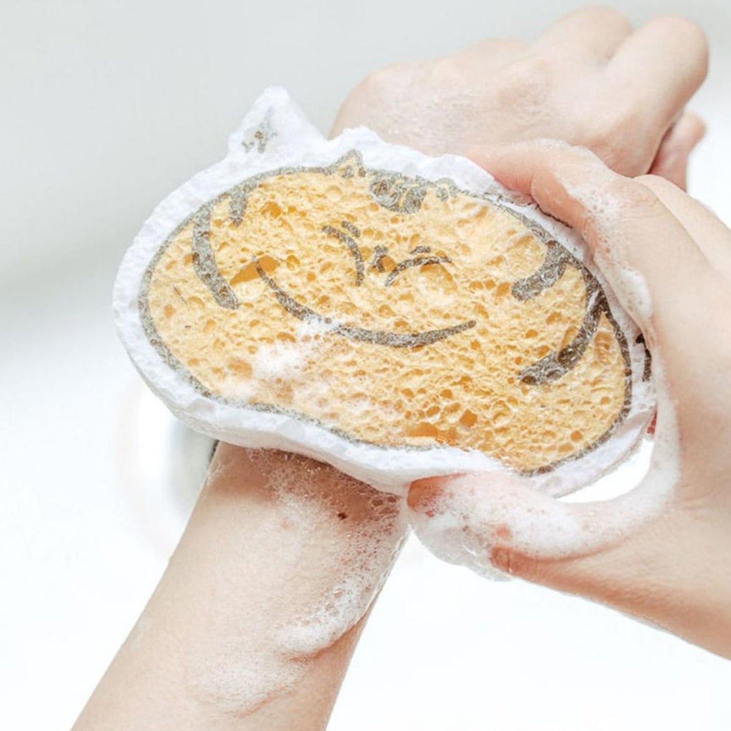Cartoon Wood Pulp Sponge for Dishwashing Absorbent Cleaning Pad