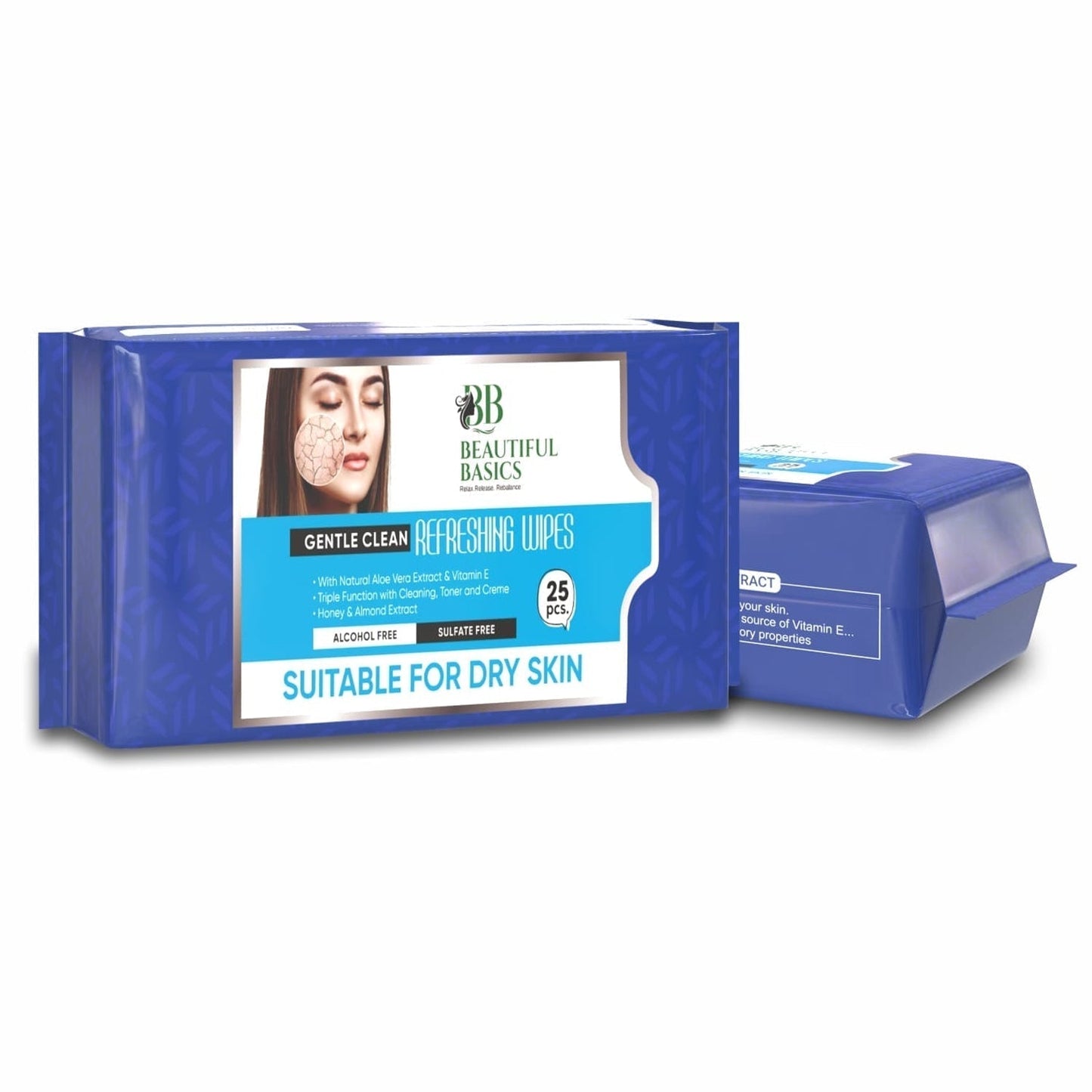 Refreshing Alcohol-Free Wet Wipes – Facial & Body Wipes (25 Pc)
