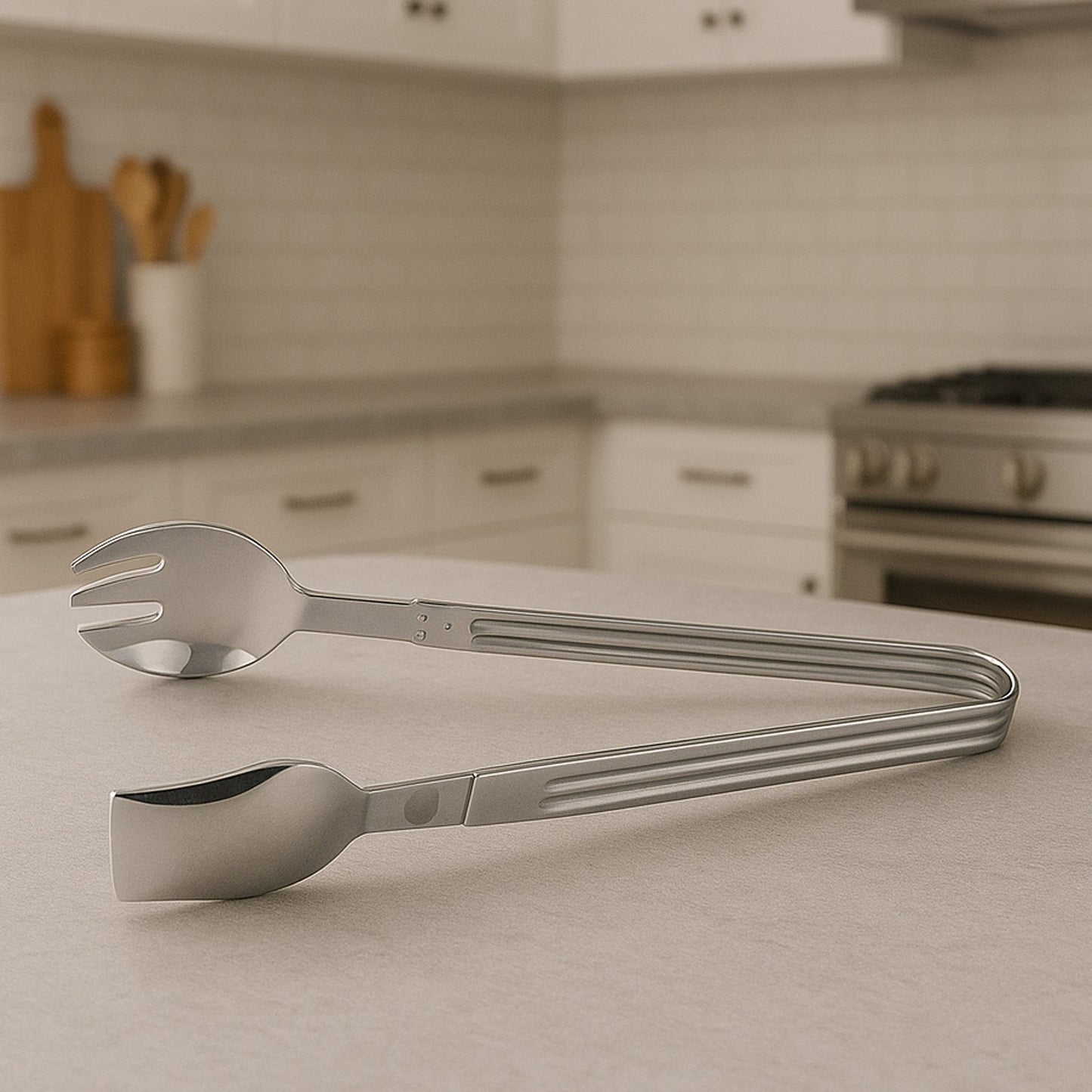 Stainless Steel Multipurpose Serving Tong – 2-in-1 Pasta & Salad Tong (1 Pc)
