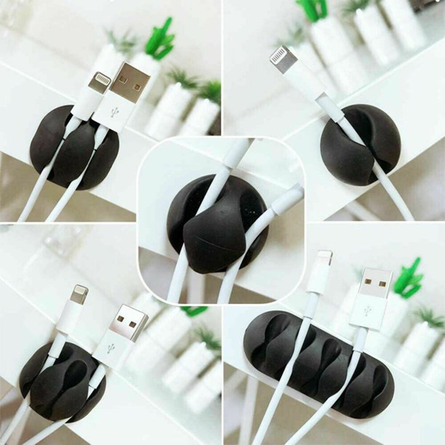 Cable Holder & Supporter – Secure & Organize All Types of Cables (10 Pc)