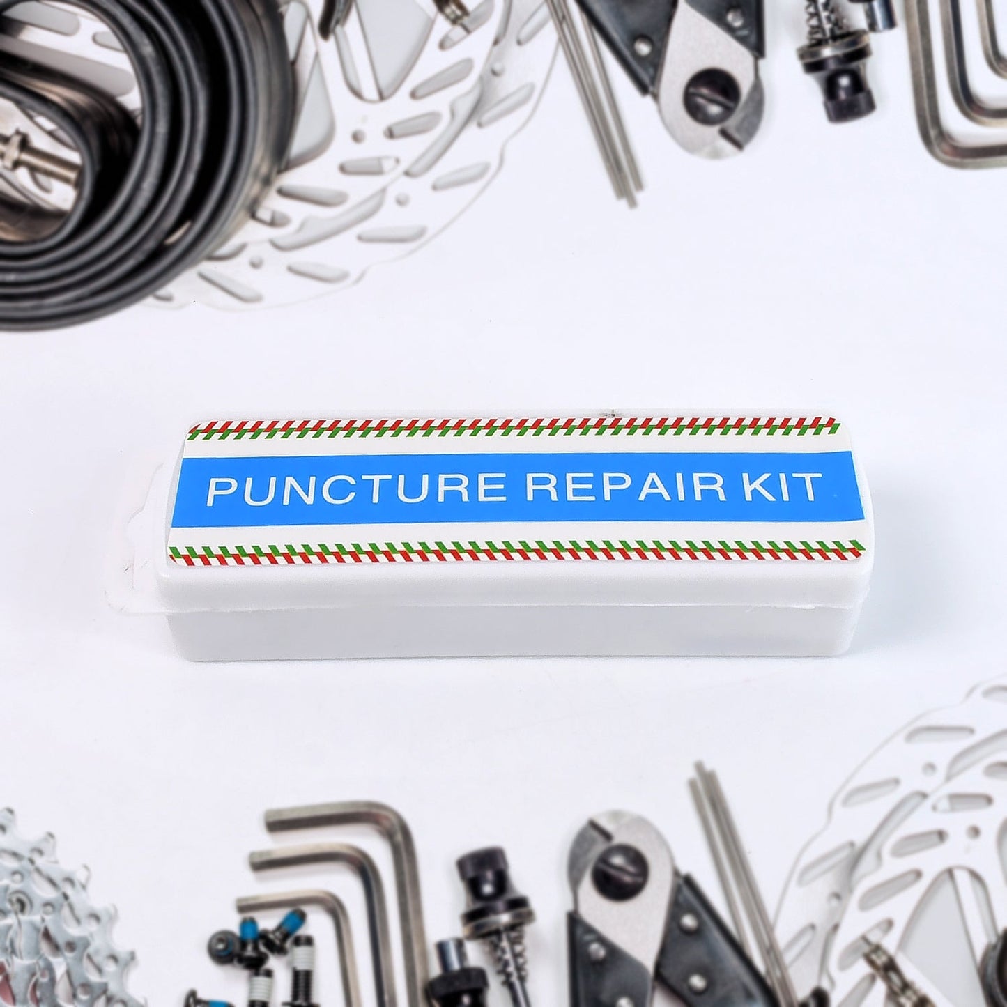 Bicycle Tire Repair Kit Puncture Repair Set with Adhesive Portable Tools