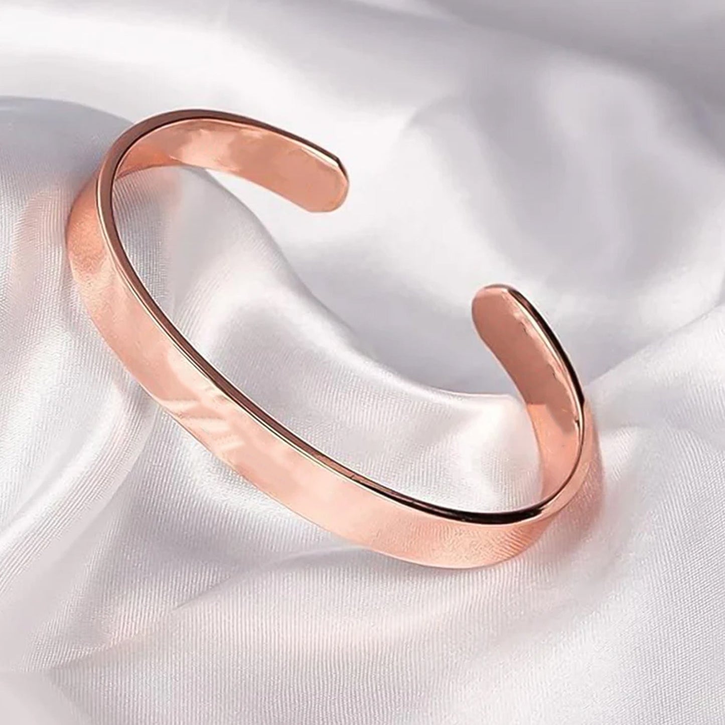 Elegant Rose Gold-Plated Open Cuff Bracelet Kada (1 Pc)