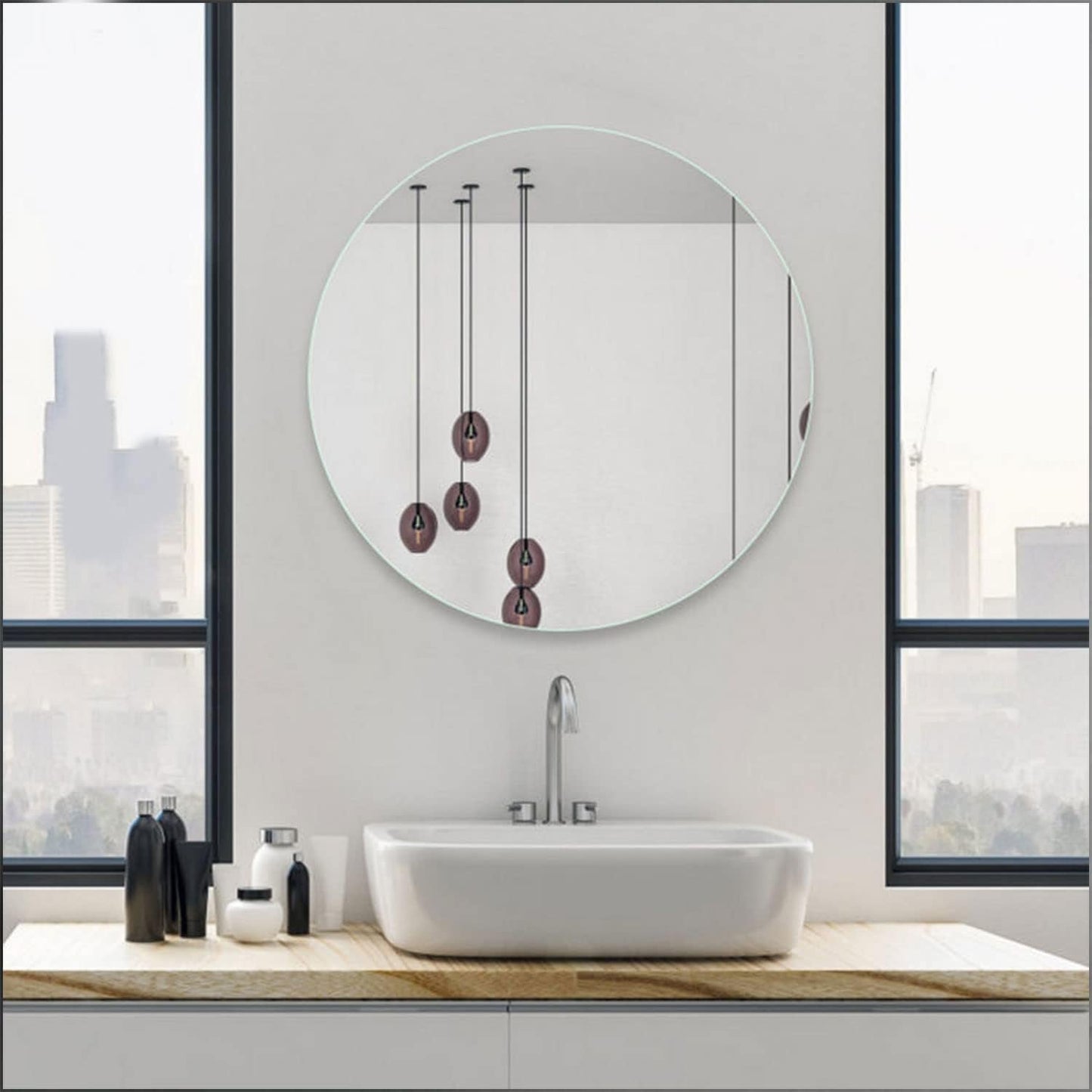 Plastic Square 3D Mirror Wall Stickers (1 Pc)