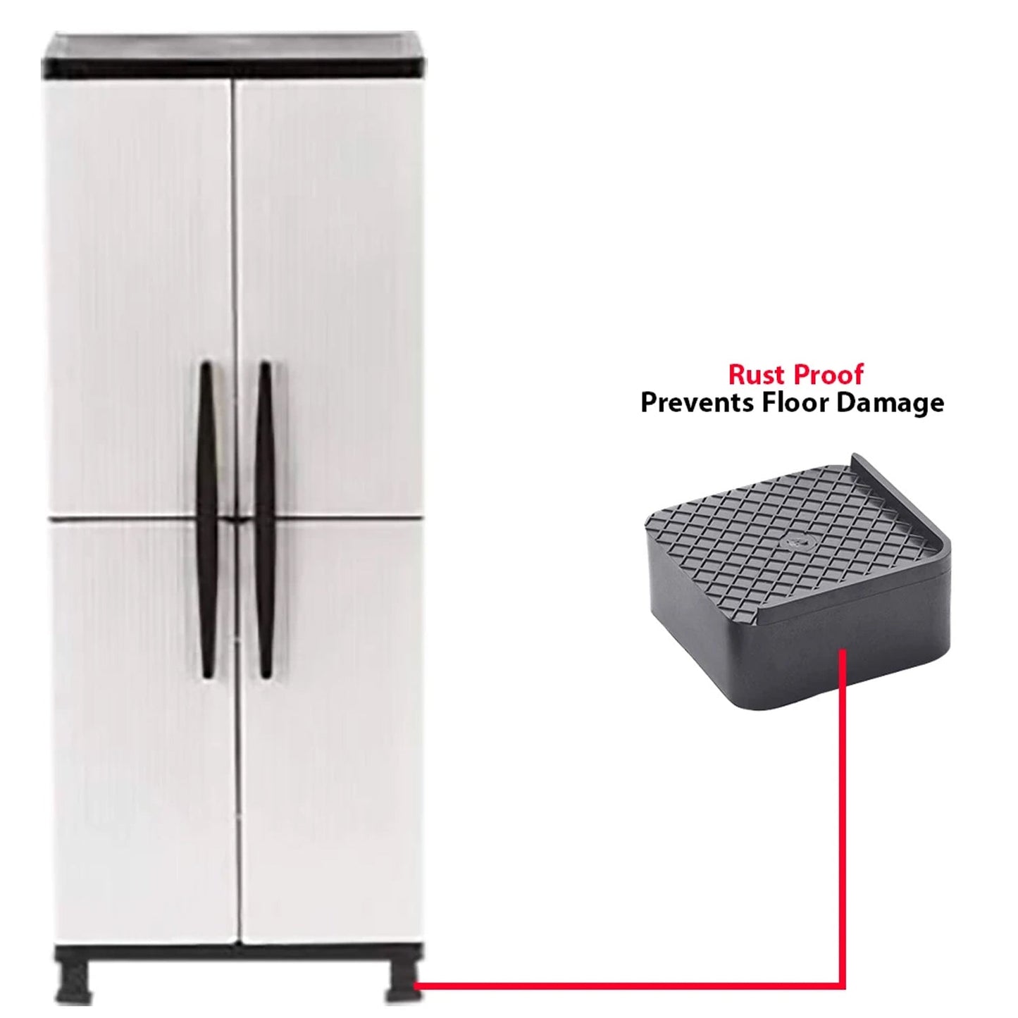 Premium Multipurpose Heavy Duty Cupboard / Refrigerator / Sofa Base Stand - Set of 4 Pcs