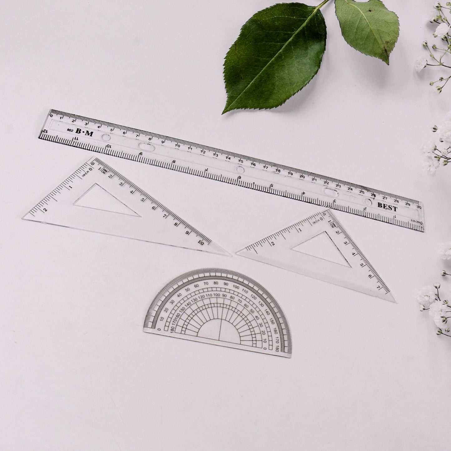 9 in 1 Stationery Set for School Student Office, Draft Rulers