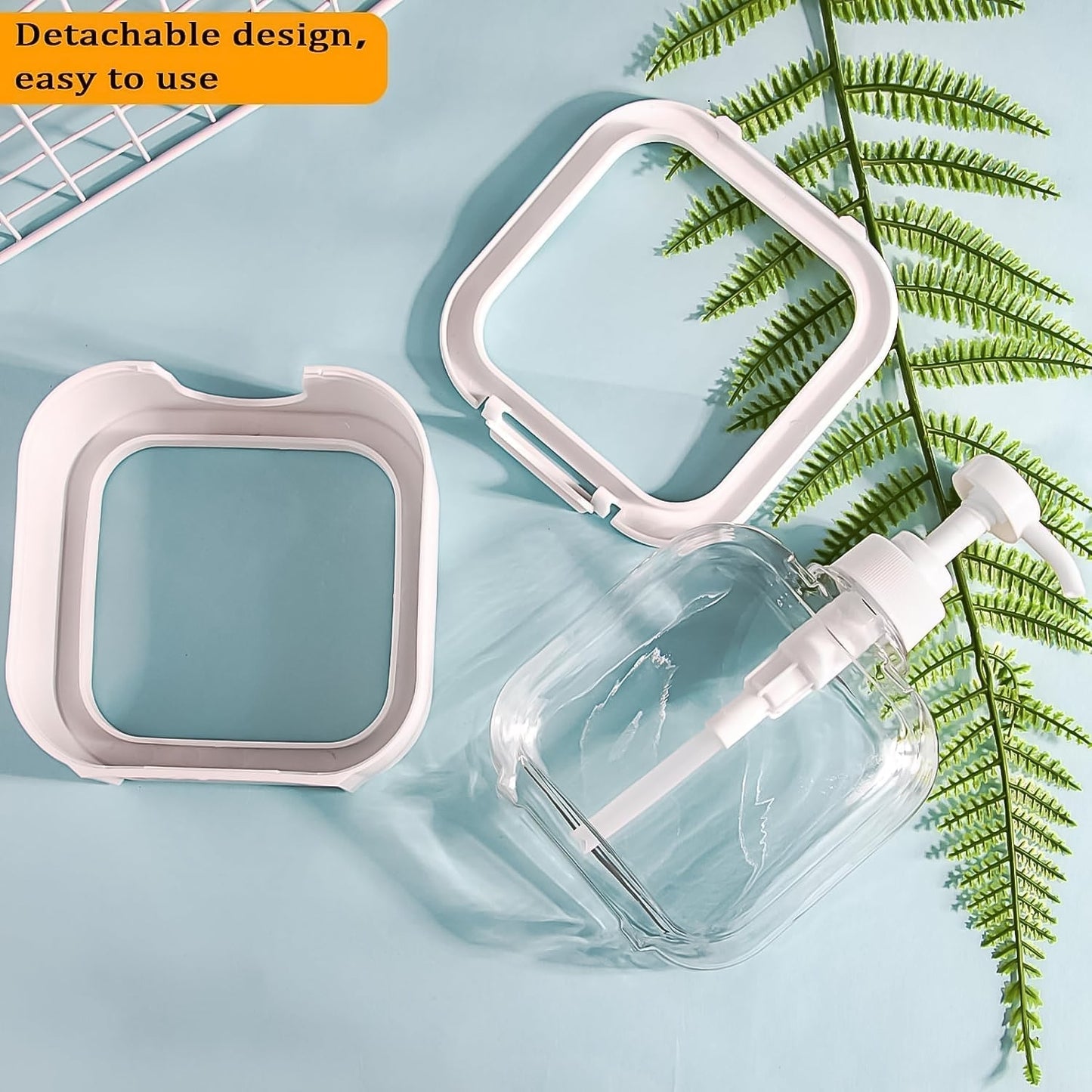 Snap sink Dispenser Plastic Clear Empty Pump Lotion Bottles (1 Set)