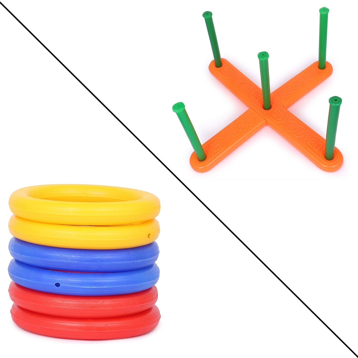 13 Pc Ring Toss Game widely used by children’s and kids for playing and enjoying purposes and all in all kinds of household and official places etc.