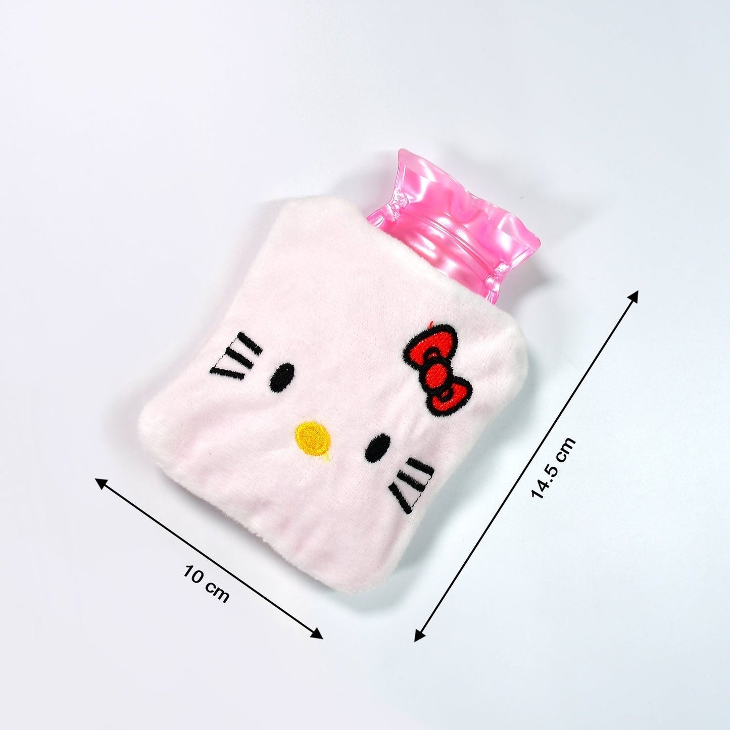 White Small Hot Water Bag – Pain Relief for Neck, Shoulder, Hand & Feet, Menstrual Cramps Warmer