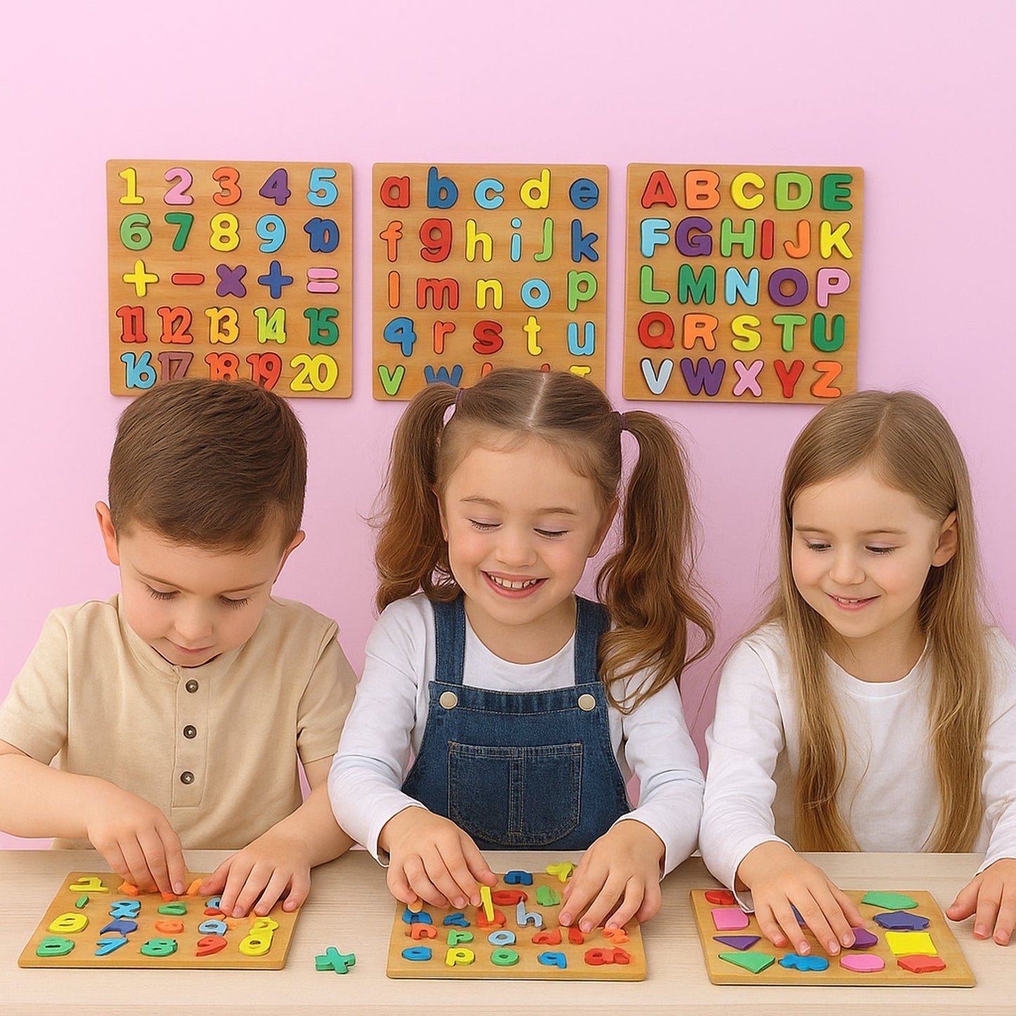 Wooden Learning Puzzle Board - (Mix Design / 1 Pc)