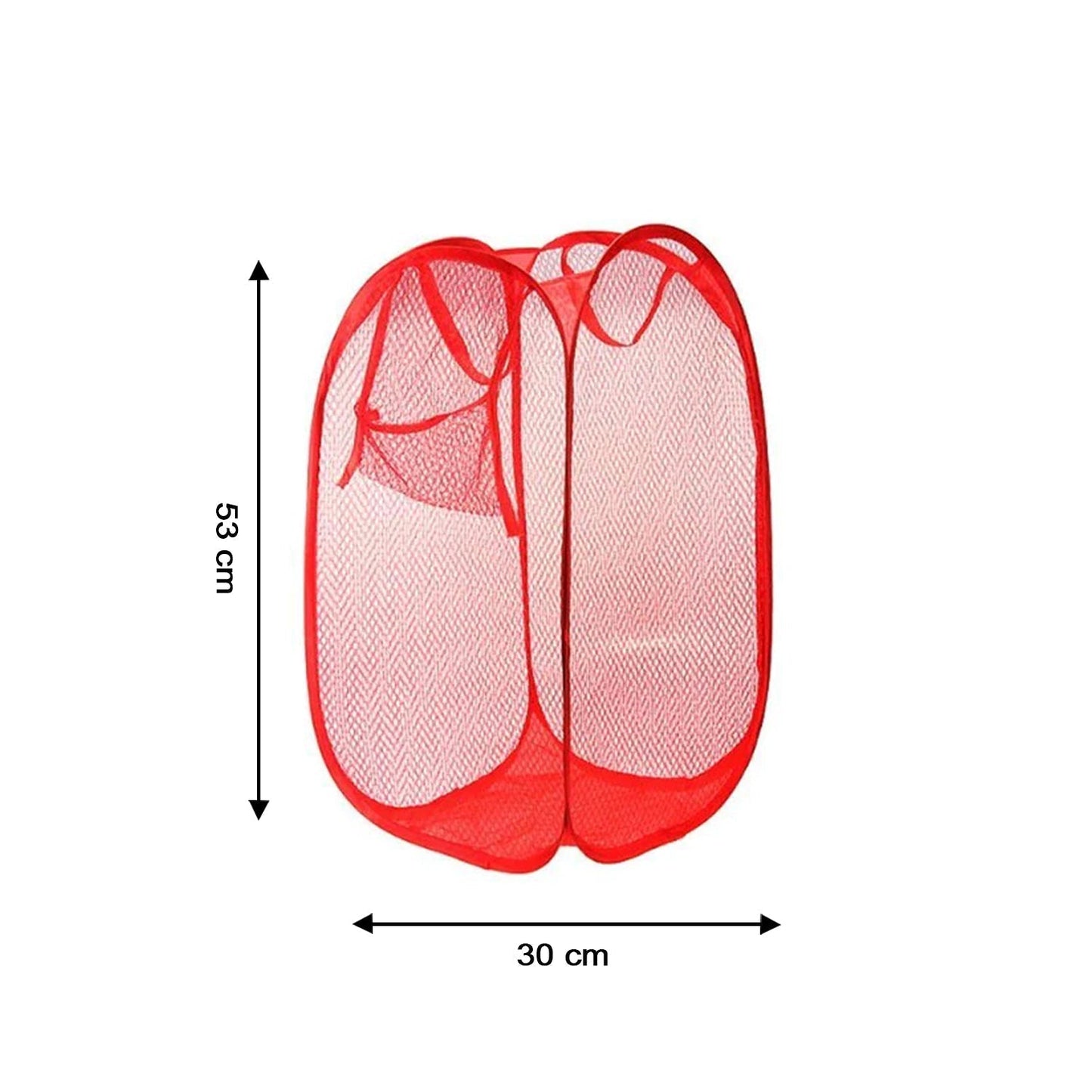 Laundry Hamper Mesh Fabric For Ventilation Foldable Storage Up Clothes Basket