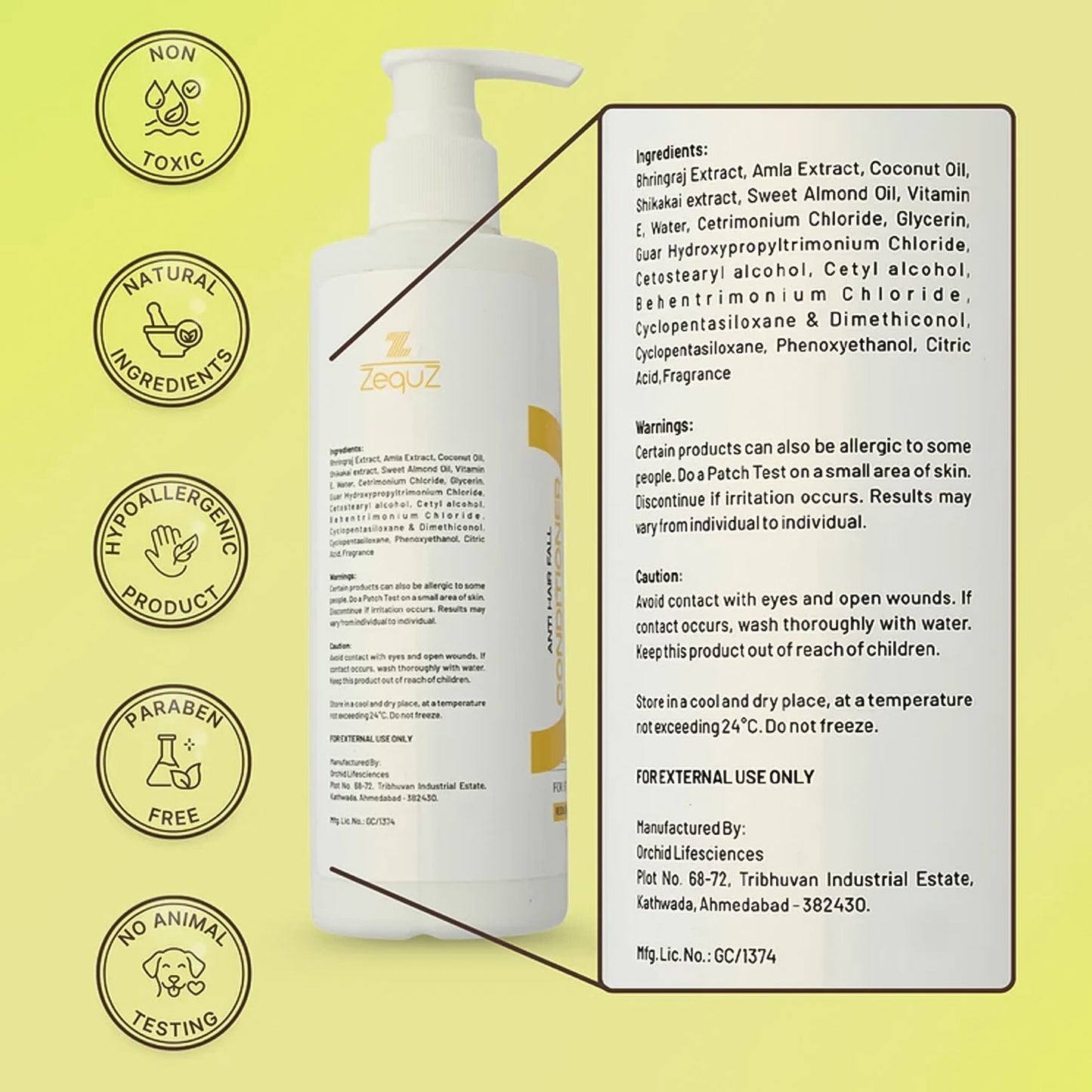 Zequz Anti Hair Fall Conditioner - (1 Pc / 250 ML)