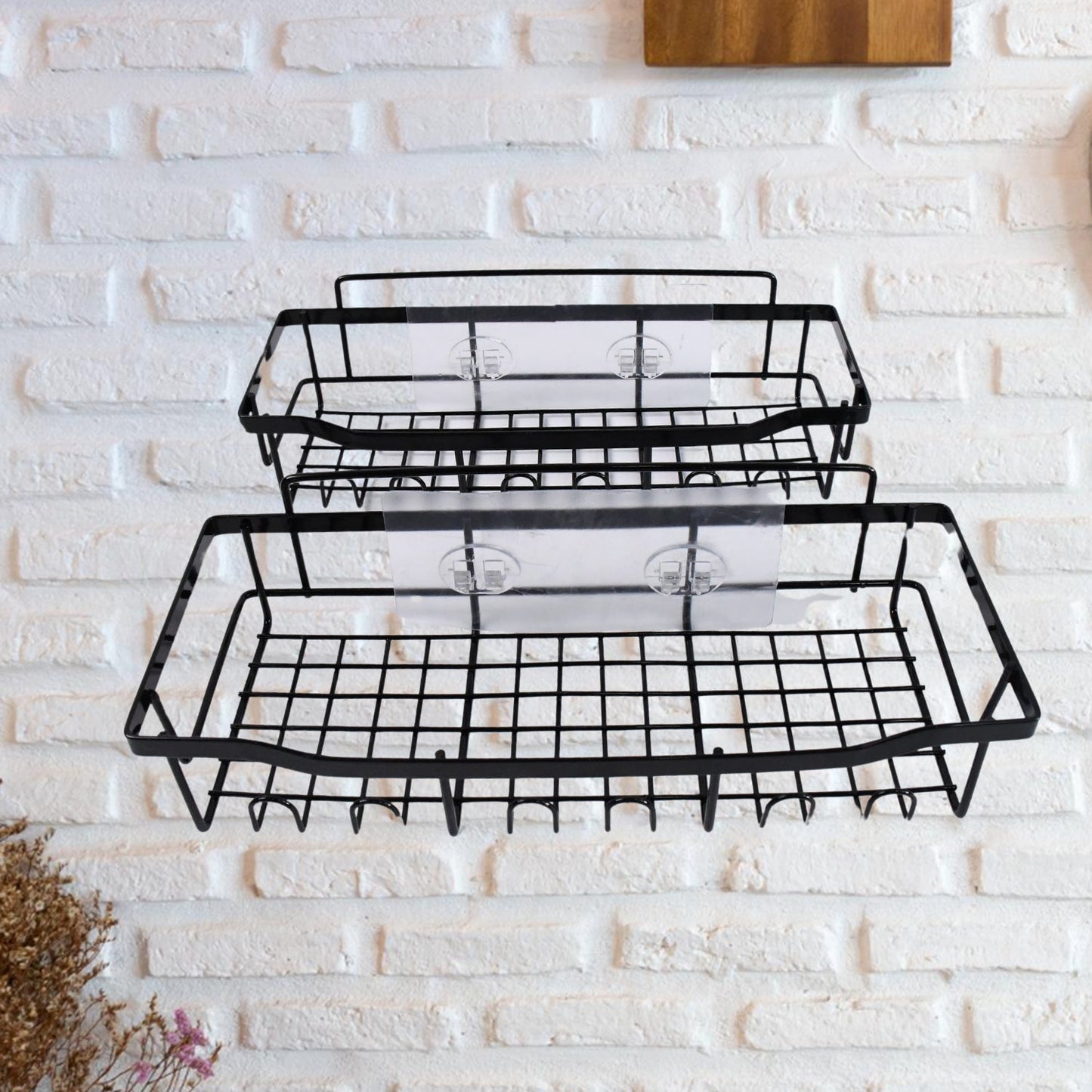 Metal Shower Basket / Canddy, for Bathroom Organiser (5 Pc Combo)