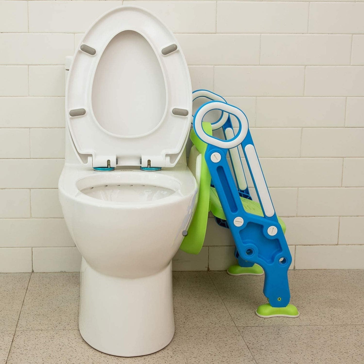 2 in 1 Training Foldable Ladder Potty Toilet Seat for Kids -----