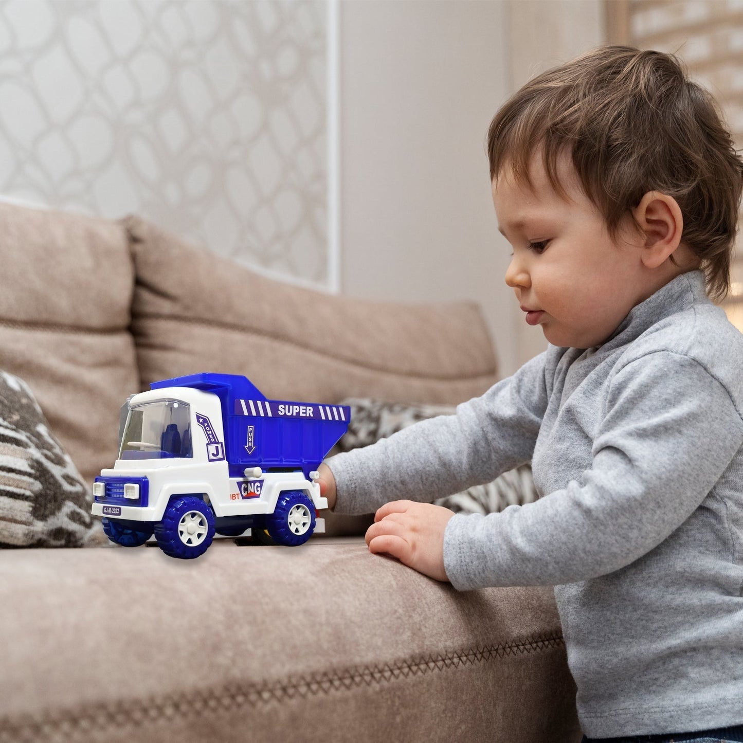 Big Friction Powered Dumper Truck Toy for Kids