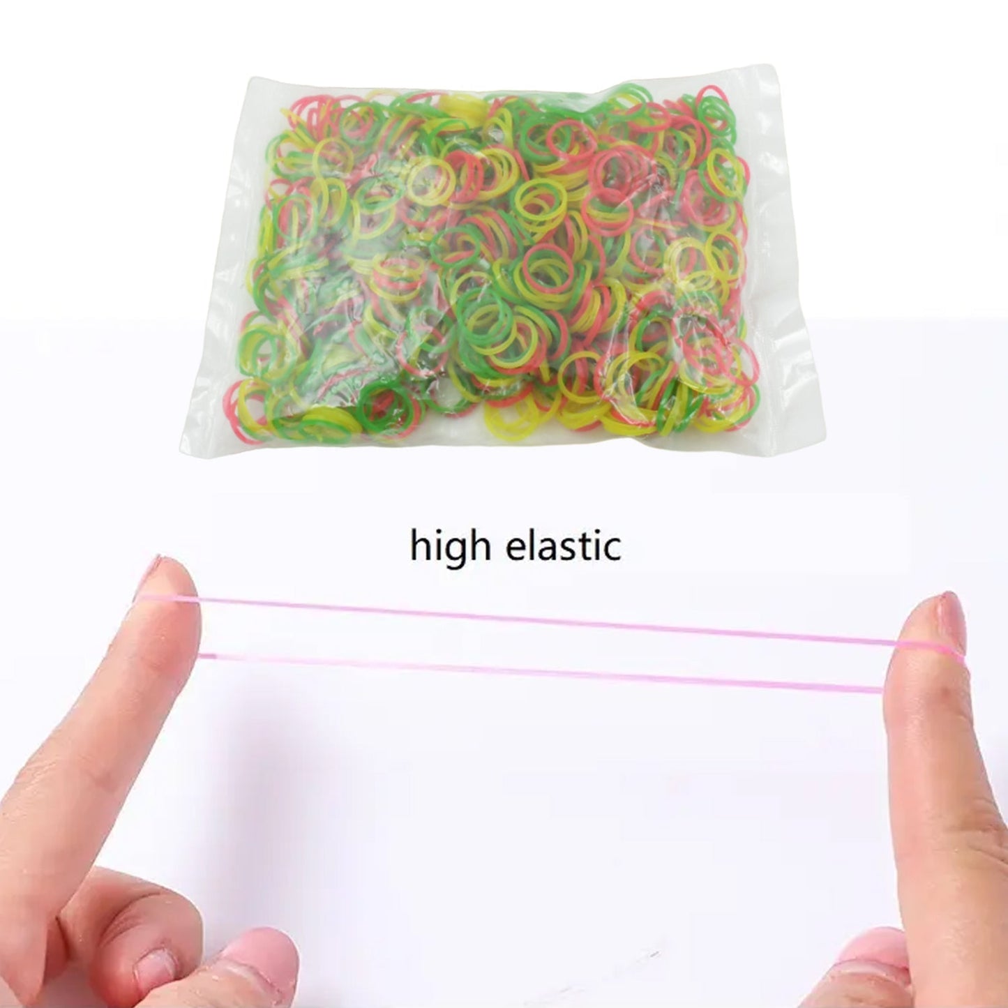 Rubber Band For Office/Home and Kitchen Accessories Item Products, Elastic Rubber Bands, Flexible Reusable Nylon Elastic Unbreakable, For Stationery, School Multicolor (1 Inch, 50 GM), Hair accessories
