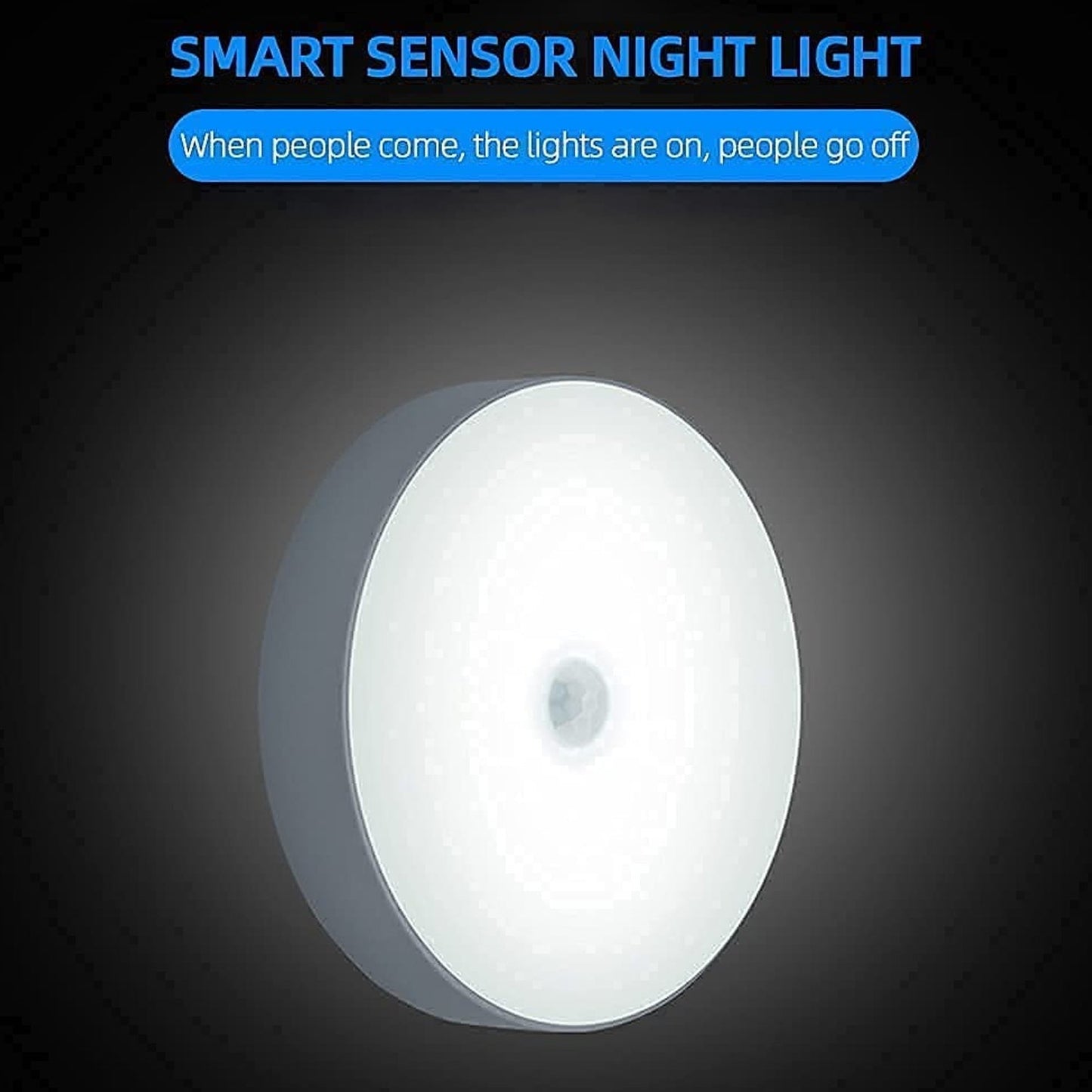 8 LED Night Lights With USB Charging & Double-Sided Adhesive Pads (1 Pc)