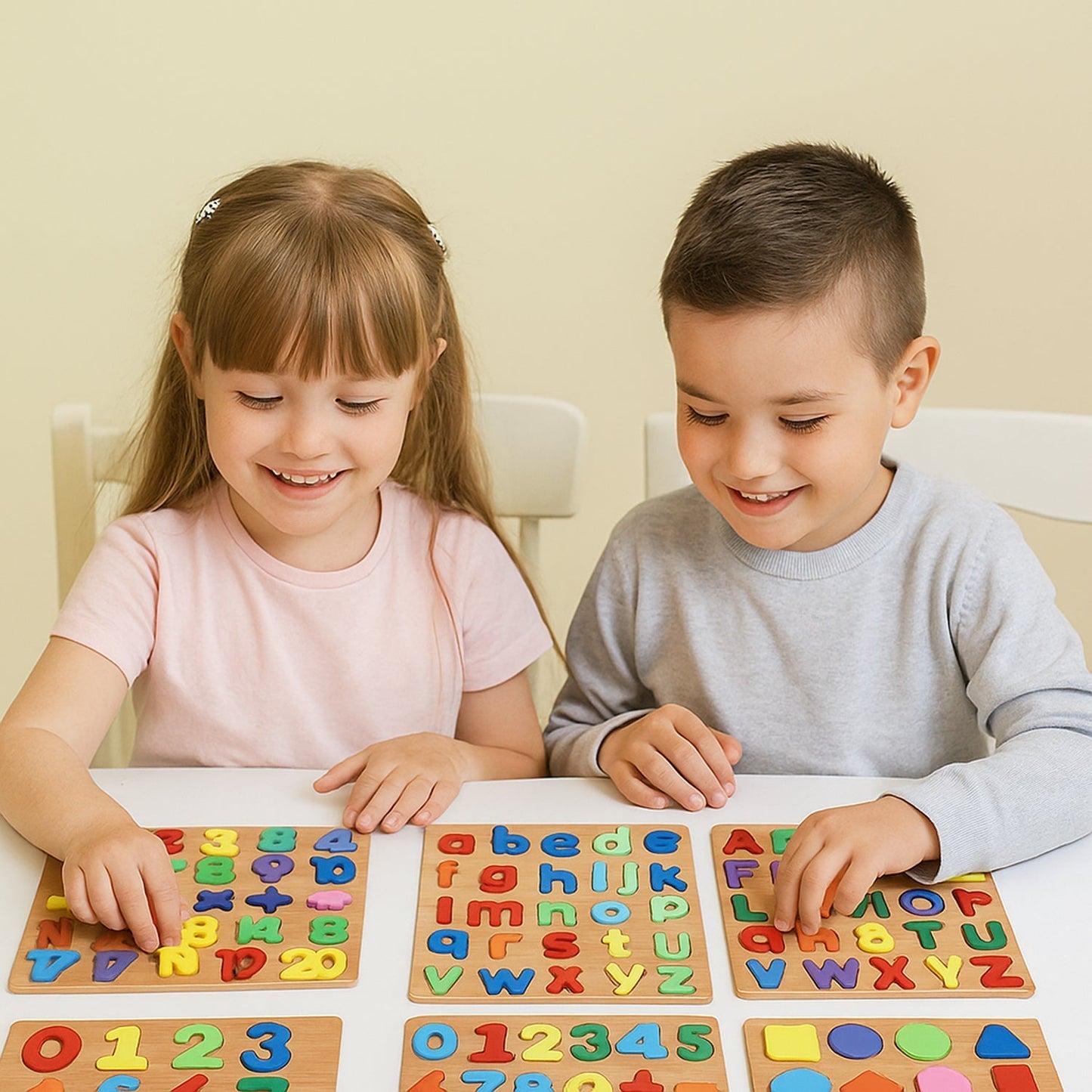 Wooden Learning Puzzle Board - (Mix Design / 1 Pc)