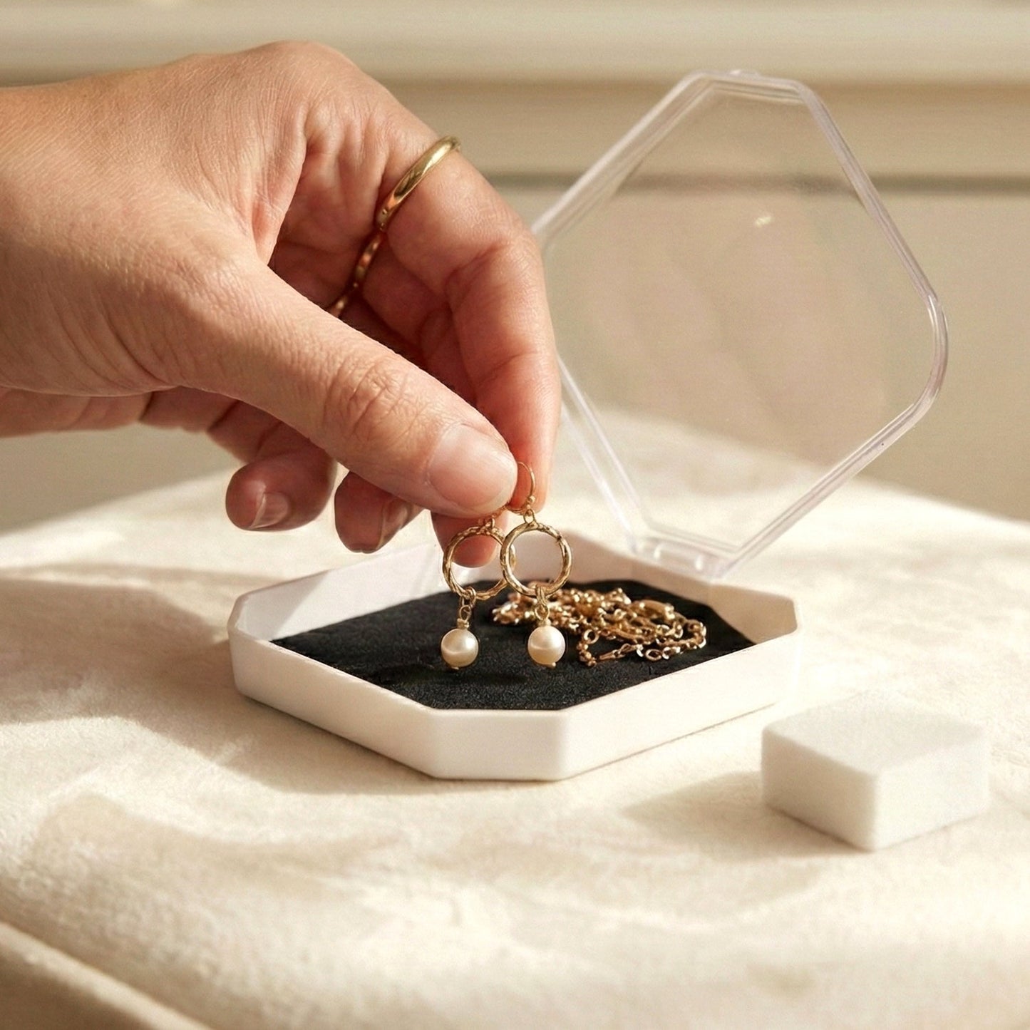 Jewellery Display Storage Box for Rings, Earrings & Small Items (12 Pc)