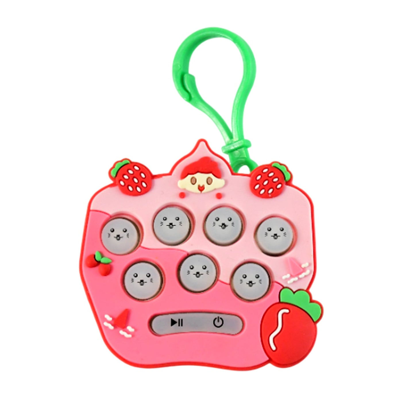 Cartoon Push Button Keychain Toy - (1 Pc)
