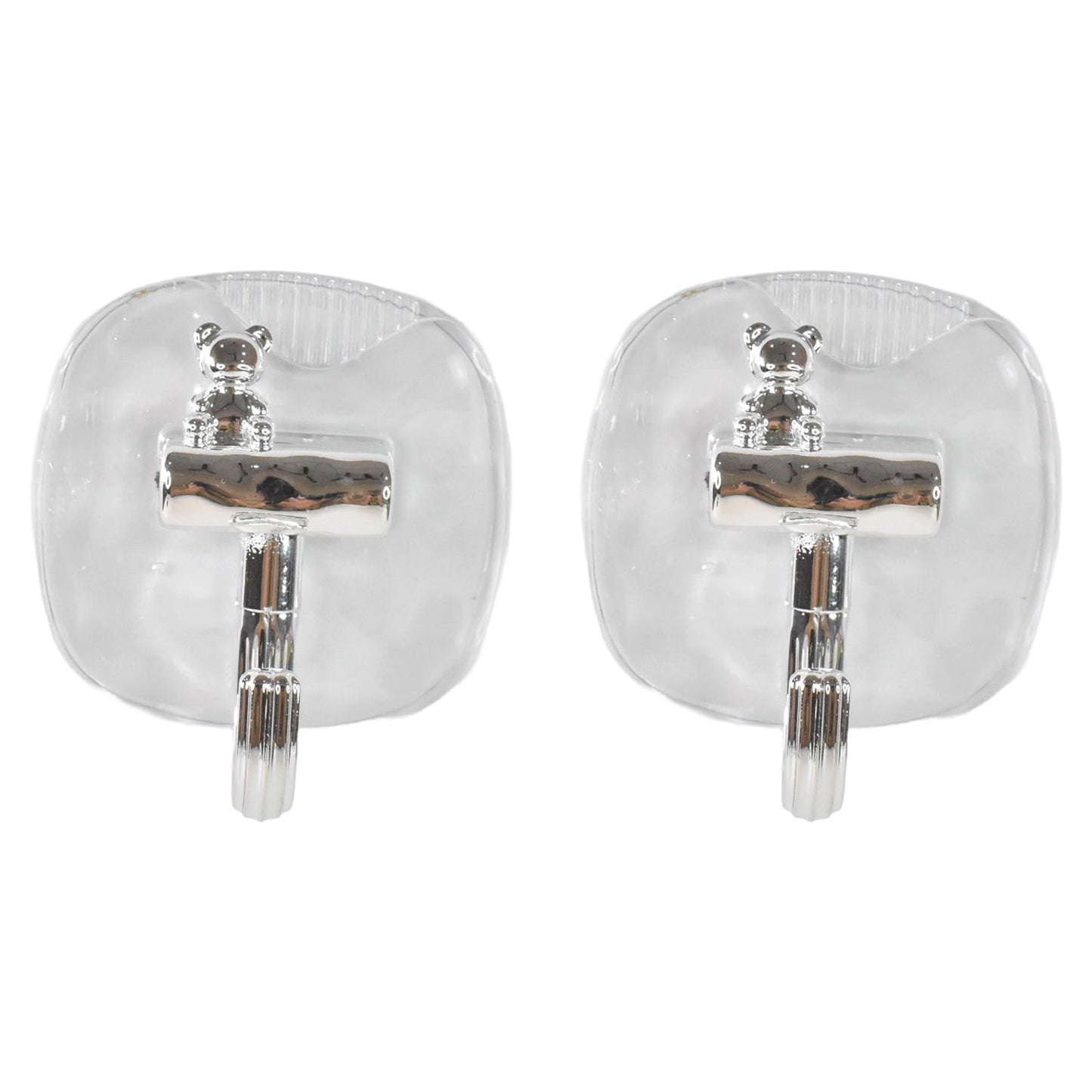 Large Plastic Self Adhesive Wall Hooks (2 Pc)