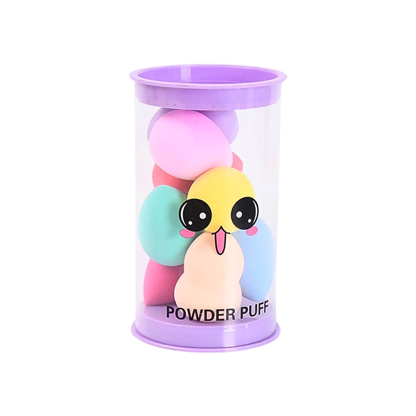 Makeup Beauty Powder Puff (8 Pcs Set / With Case / Mix Color)