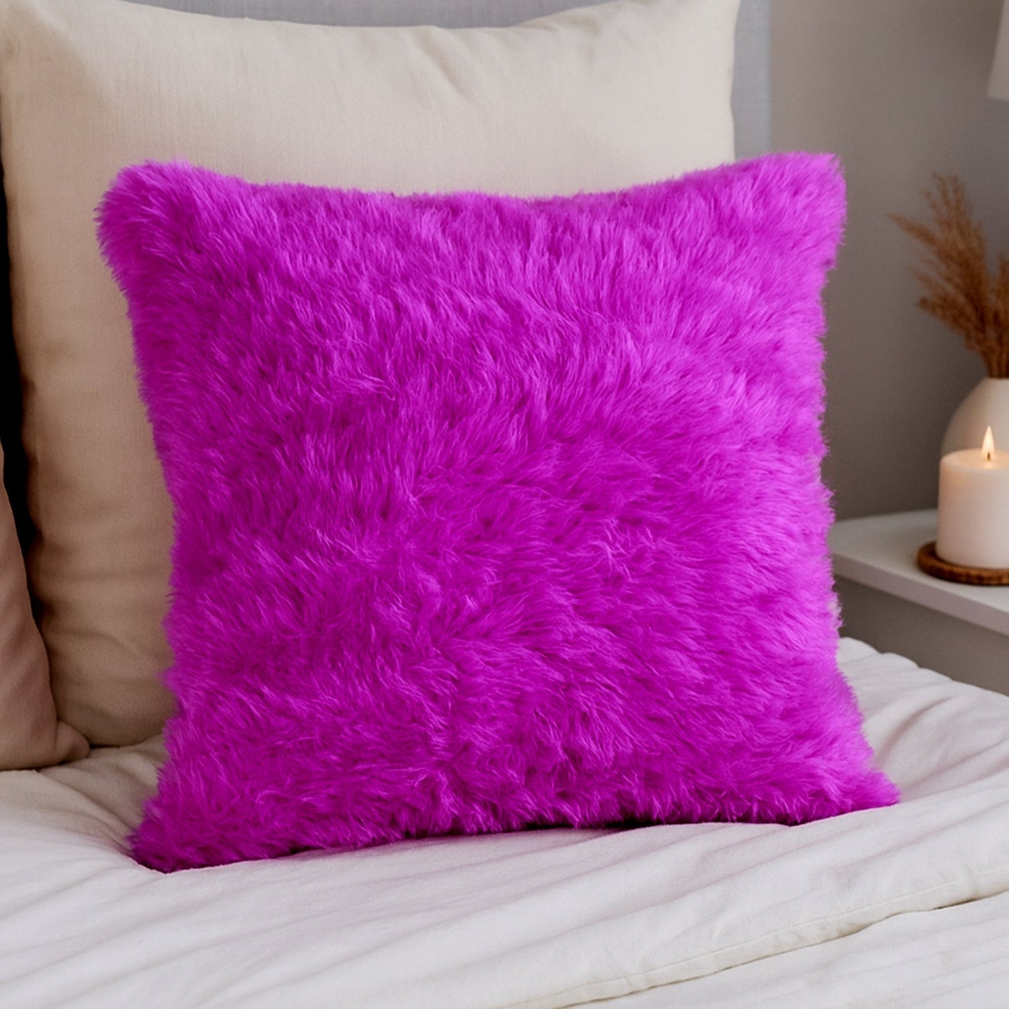 Super Soft Fluffy Cushion Pillow (1 Pc, Mix Color)