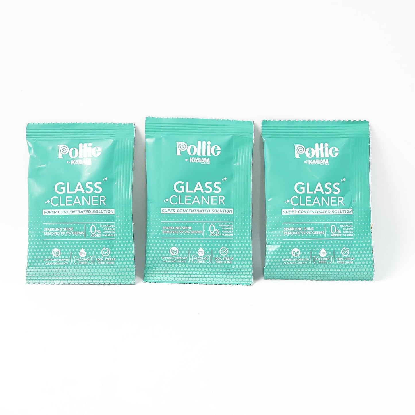 Pollic Kadam Concentrated Glass & Mirror Cleaner Refill Kit with Reusable Spray Bottle