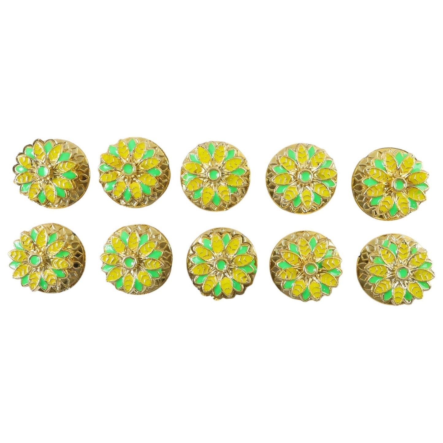 Decorative Kankavati Kumkum Storage Set (10 Pc Set, Mix Design)
