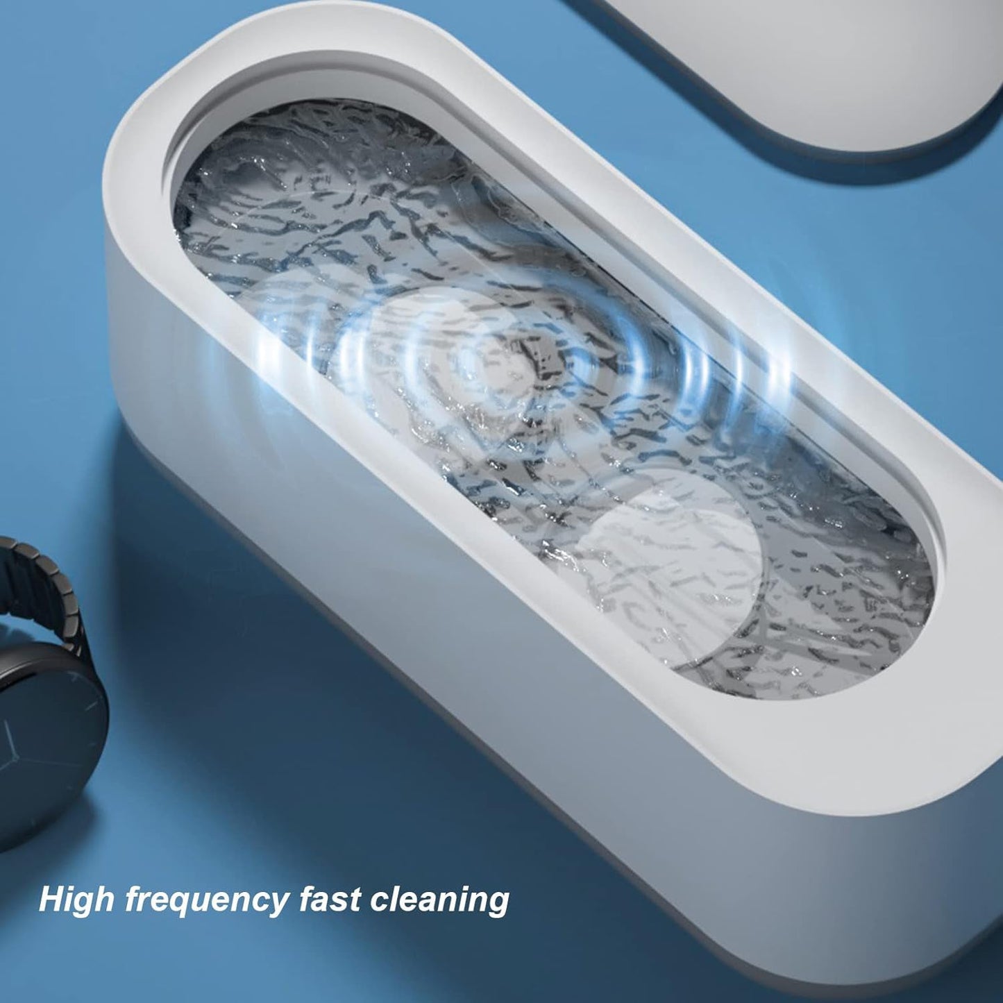 Ultrasonic Jewellery Cleaner – Portable High-Frequency Cleaning Machine (Battery Not Included)