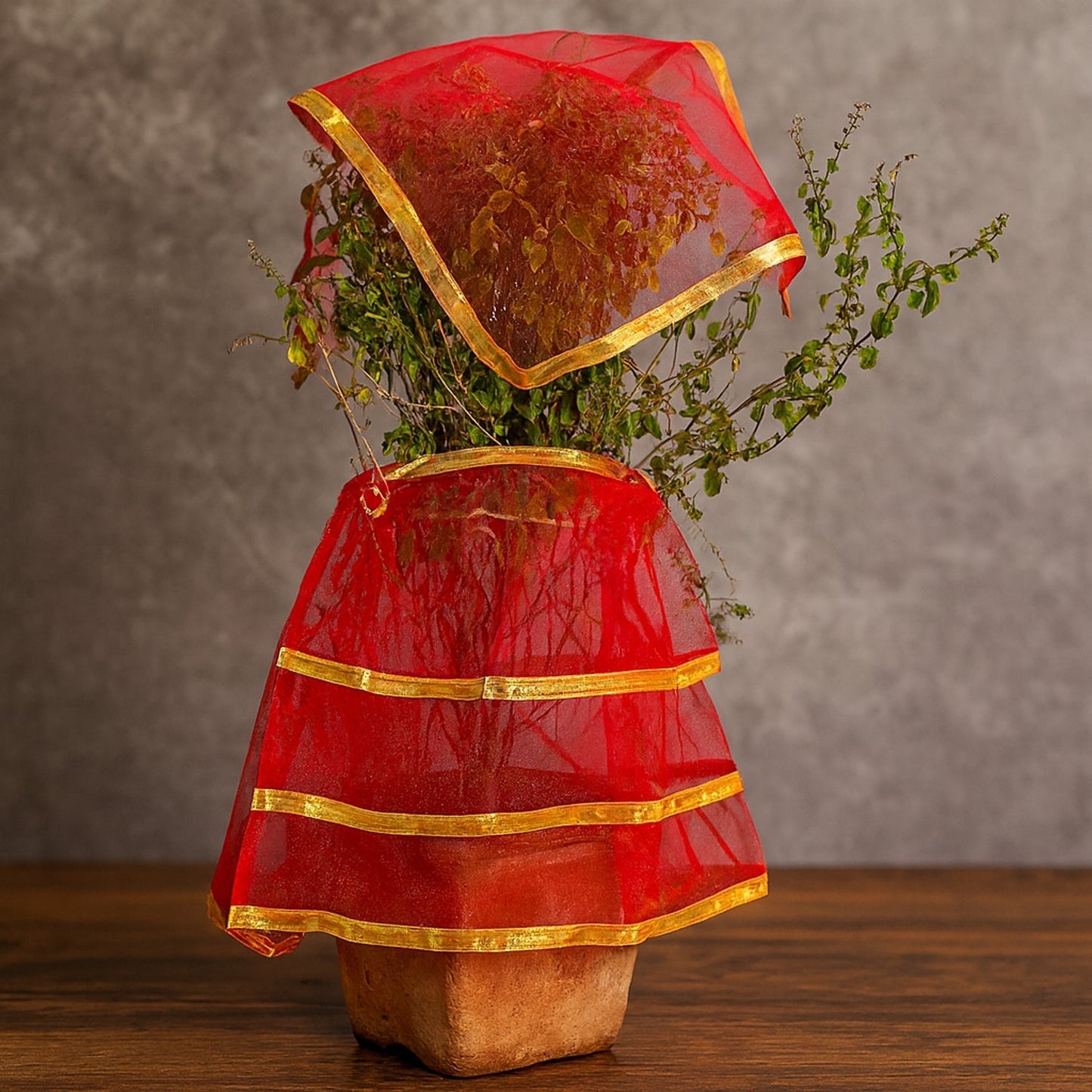 Premium Tulsi Vastra Pooja Cloth – 2-Piece Set