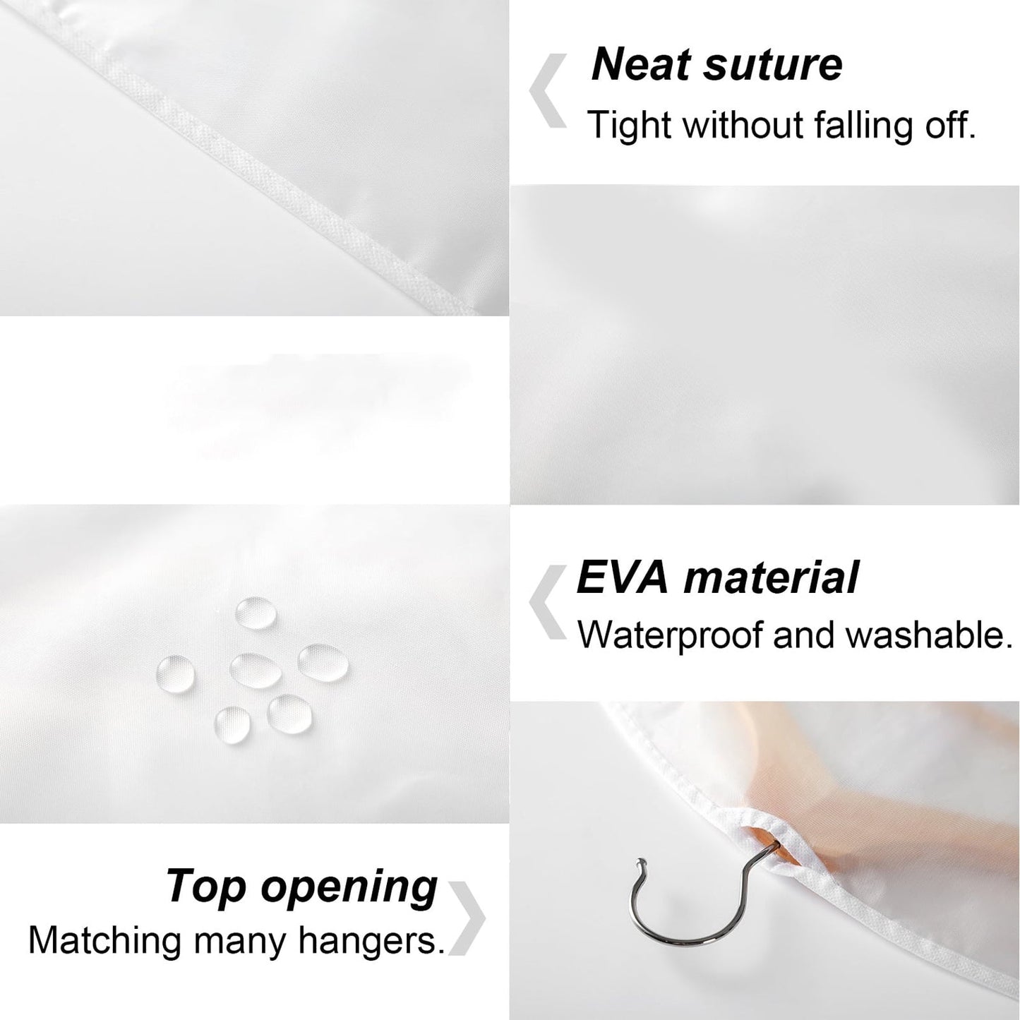 Pack of 5 Hanging Garment Cover Bags for Wardrobe (60 ? 120 cm)