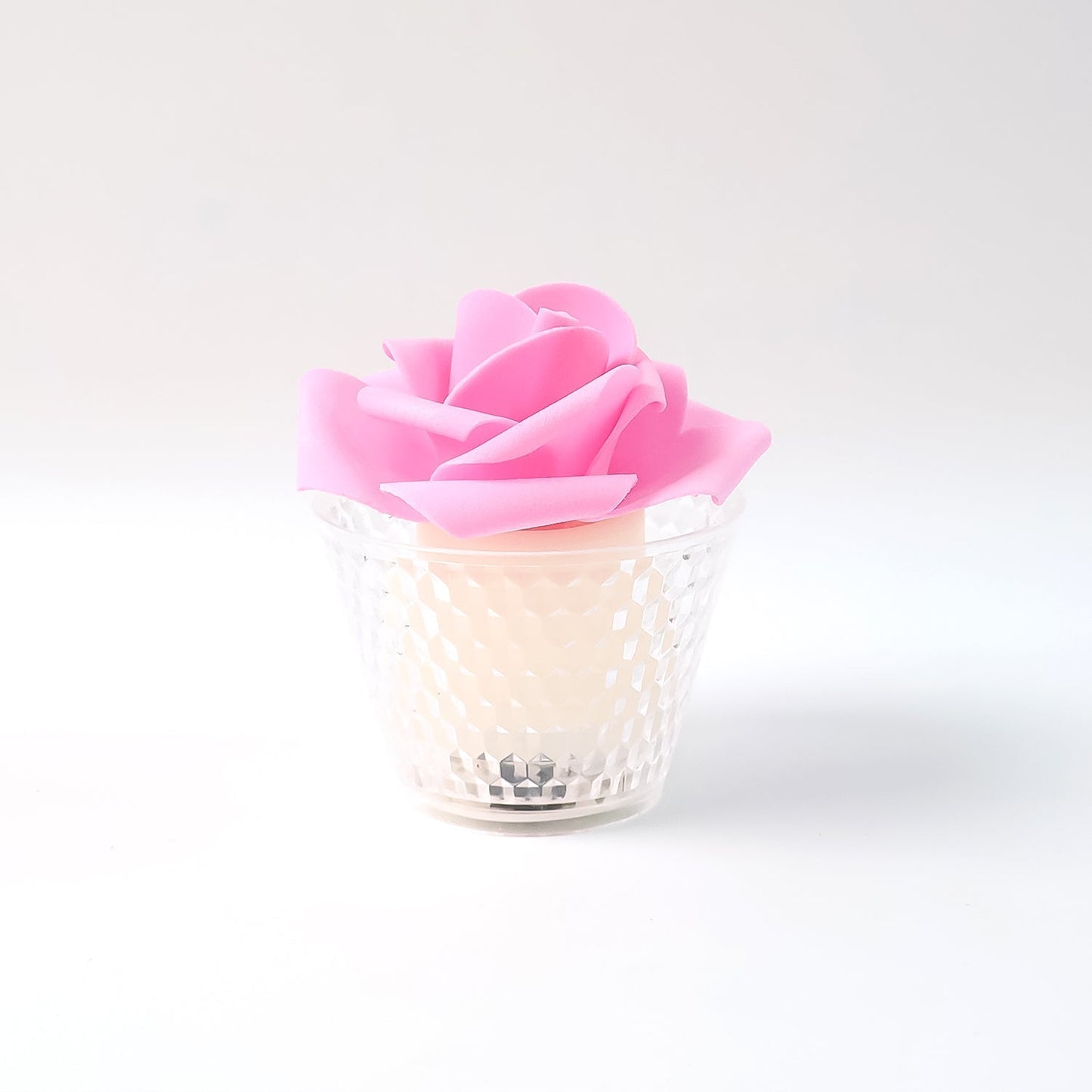 LED Rose Flower Decorative Flameless Tealight Candles - (6 Pc / Set)