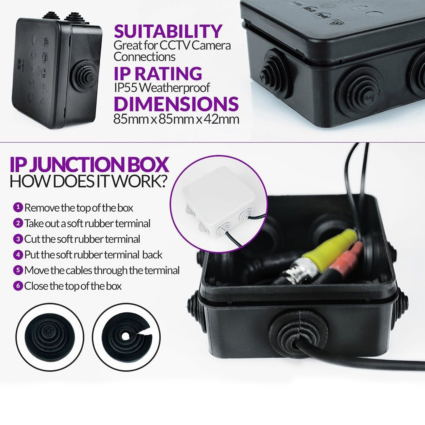 Square Fancy Box For CCTV used for storing CCTV camera’s and all which helps it from being comes in contact with damages.