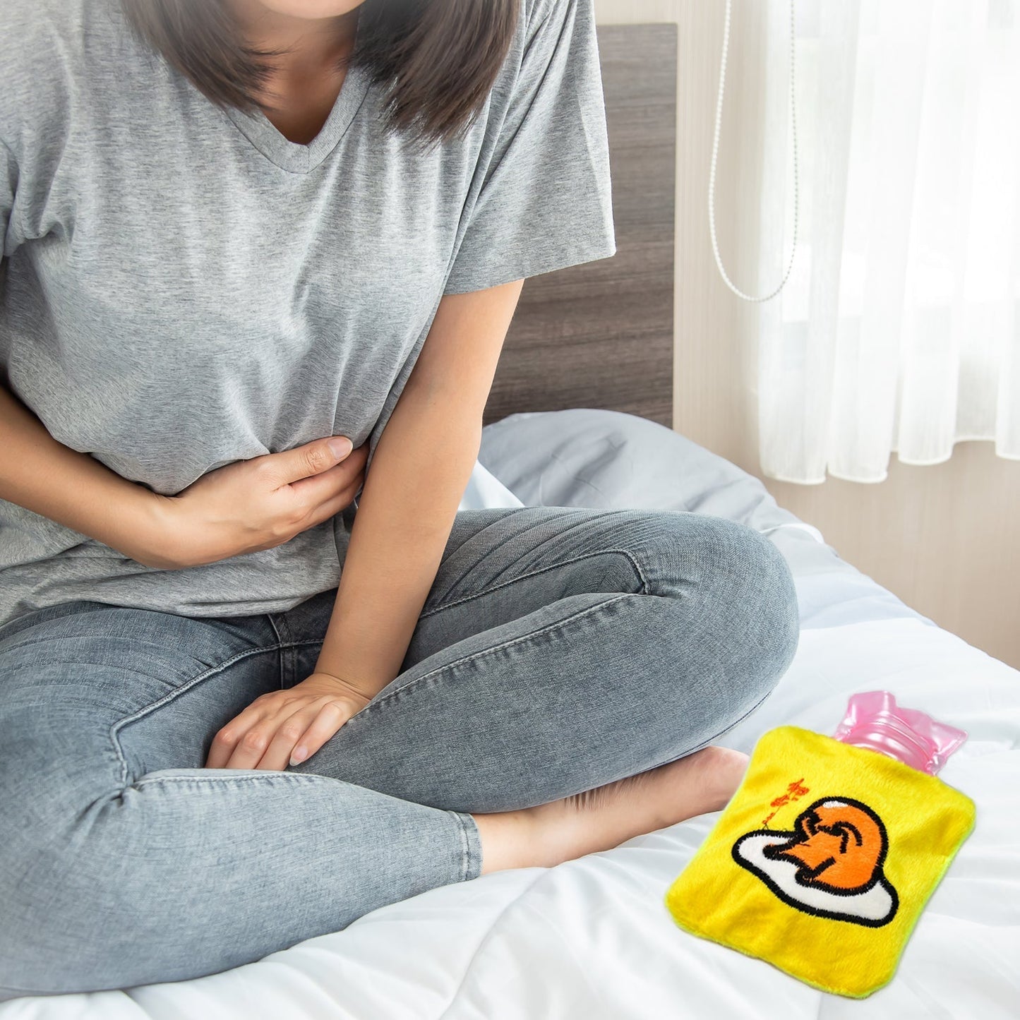 Yellow Duck Head Hot Water Bag for Pain Relief & Warmth (Cover, Small)